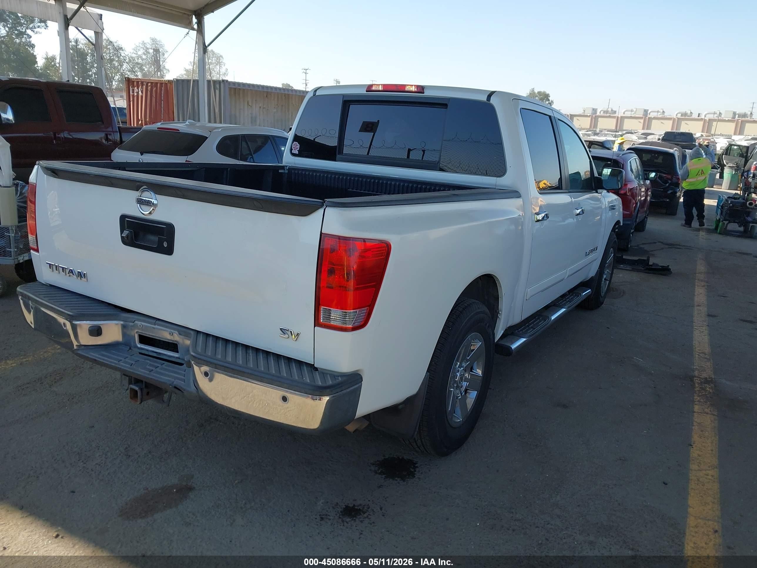 2014 Nissan Titan Sv White vin: 1N6AA0ED2EN512153