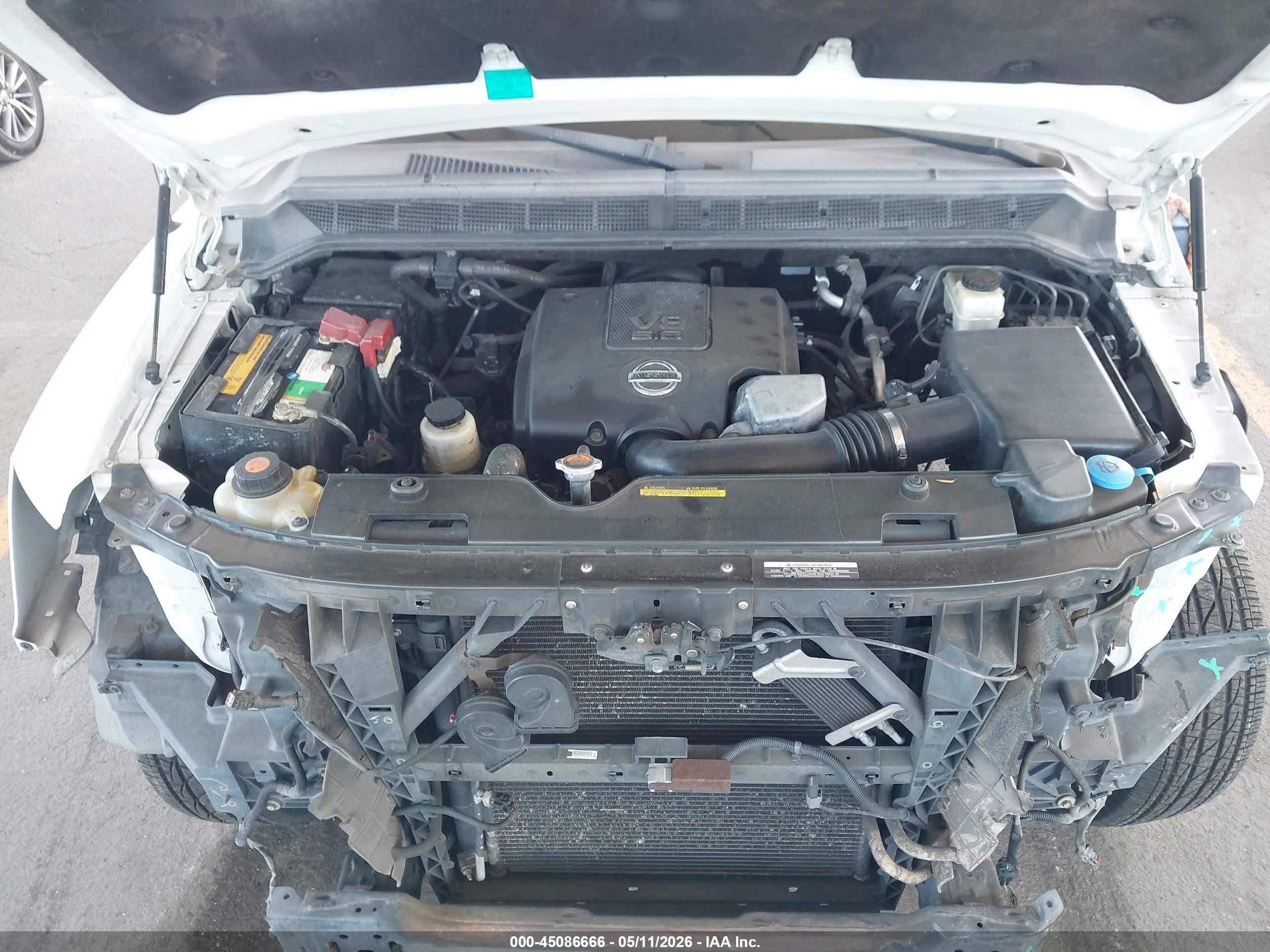 2014 Nissan Titan Sv White vin: 1N6AA0ED2EN512153