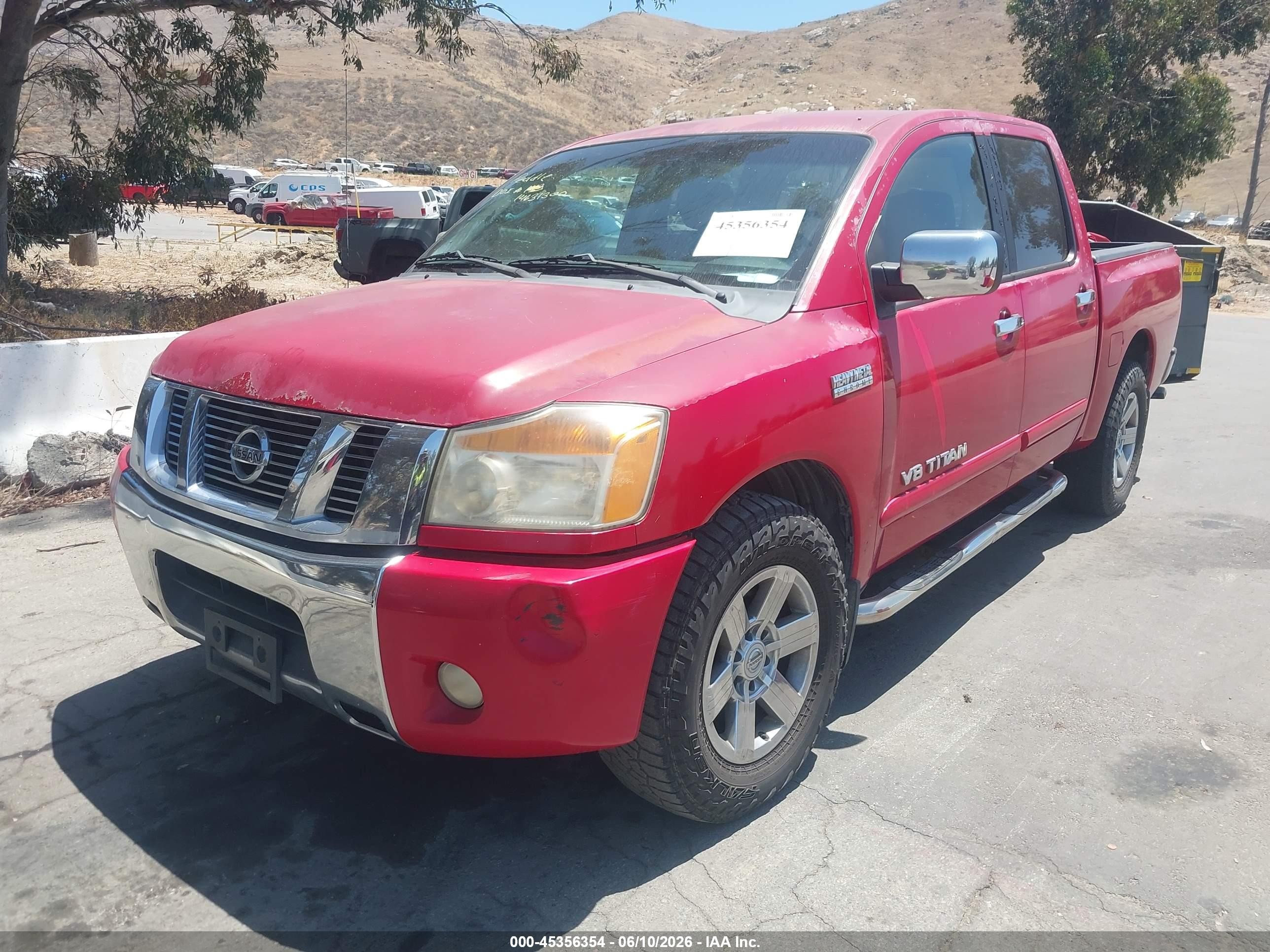 2011 Nissan Titan Sv Red vin: 1N6AA0ED4BN317540