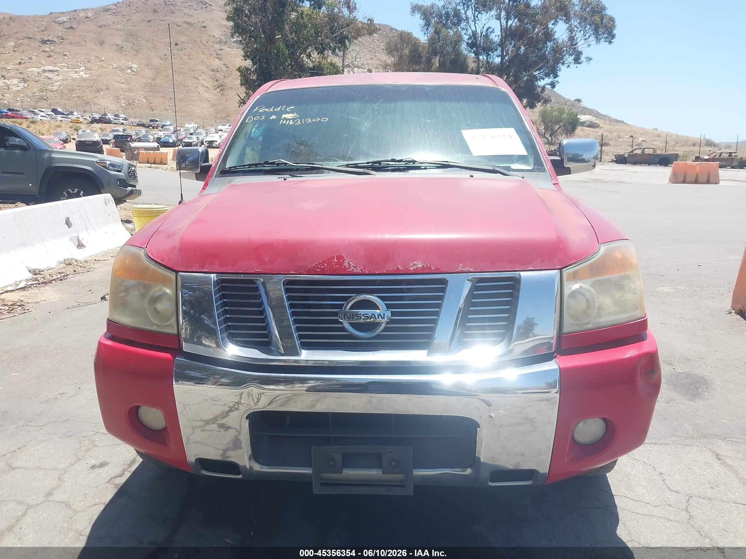 2011 Nissan Titan Sv Red vin: 1N6AA0ED4BN317540