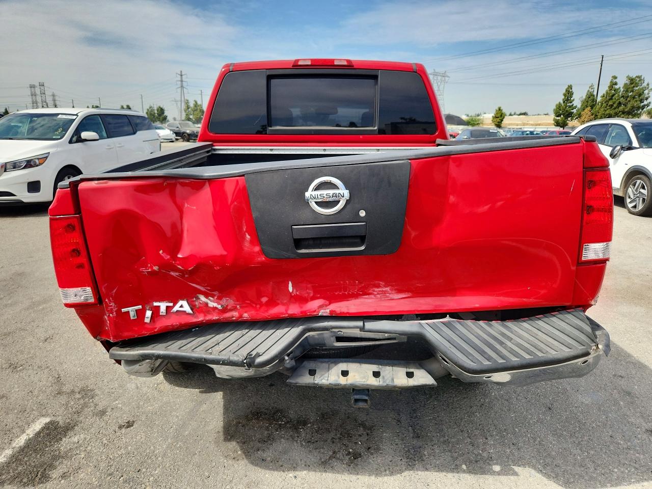 2011 Nissan Titan Sv Red vin: 1N6AA0ED9BN300667
