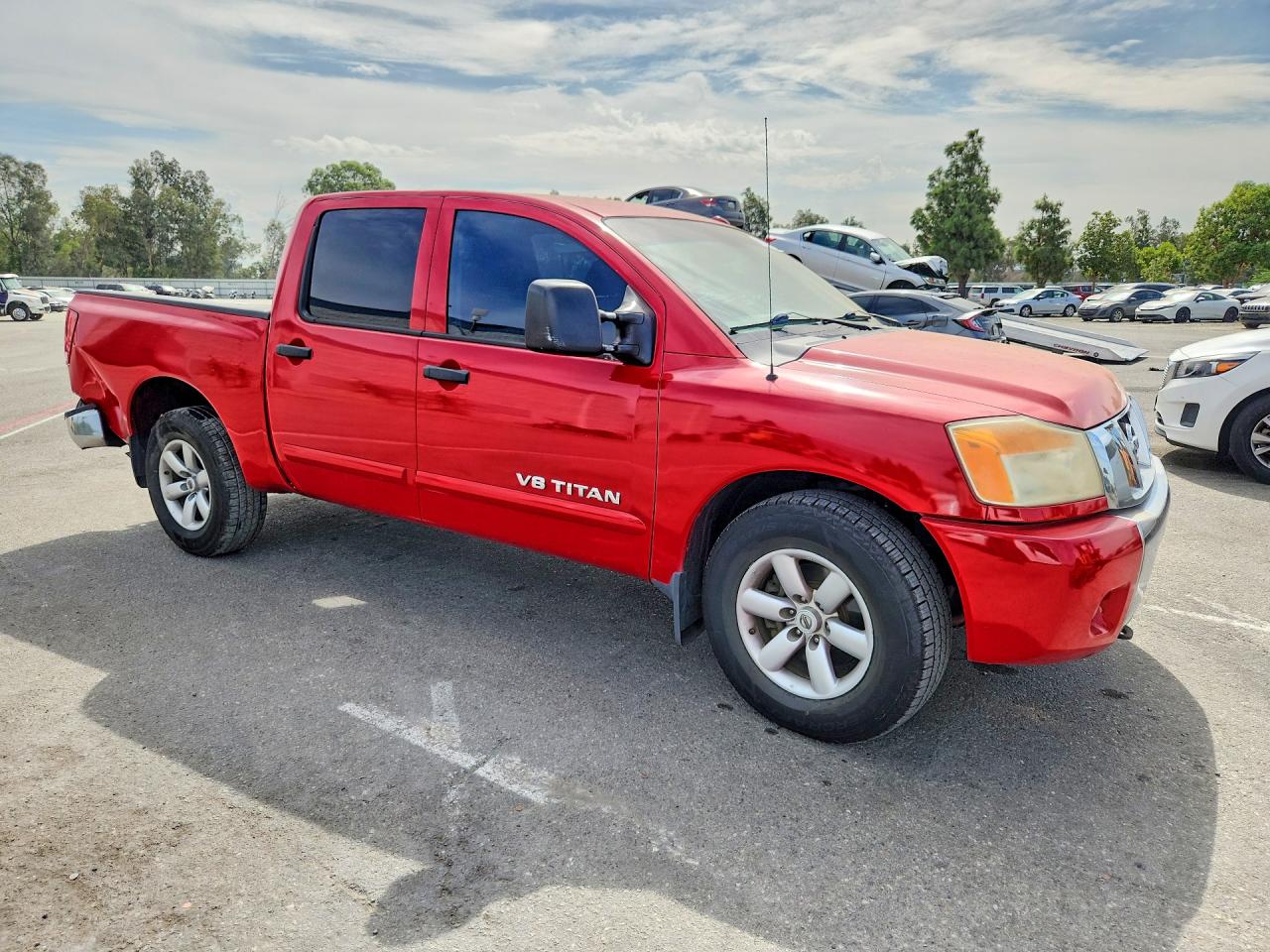 2011 Nissan Titan Sv Red vin: 1N6AA0ED9BN300667
