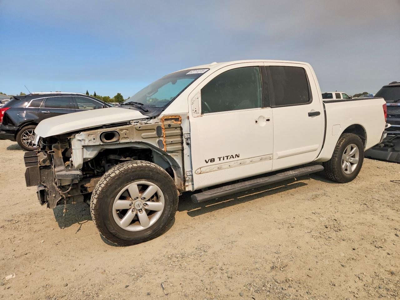 2014 Nissan Titan Sv White vin: 1N6AA0EDXEN507458