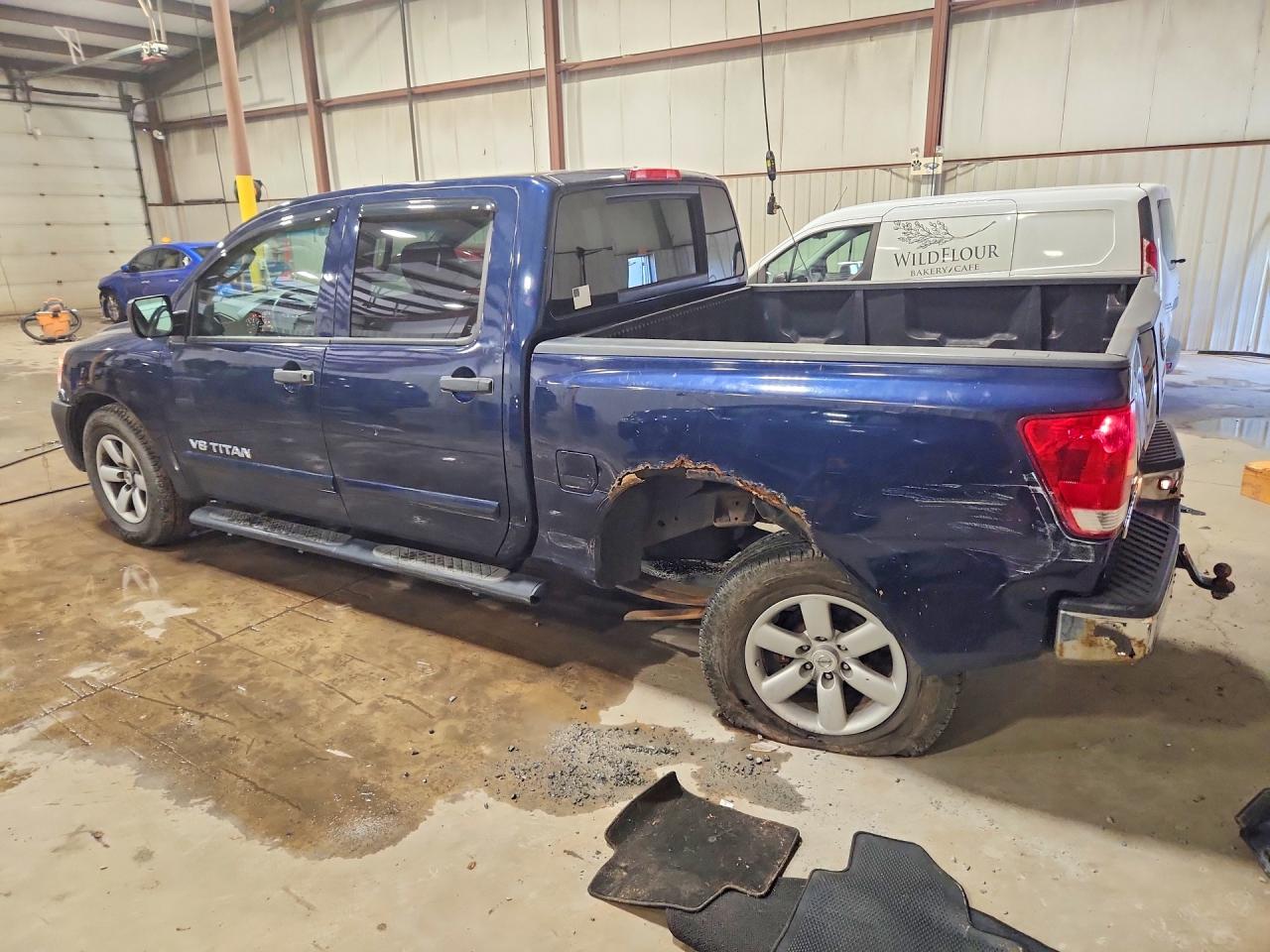 2011 Nissan Titan S Синий vin: 1N6AA0EJ1BN325875