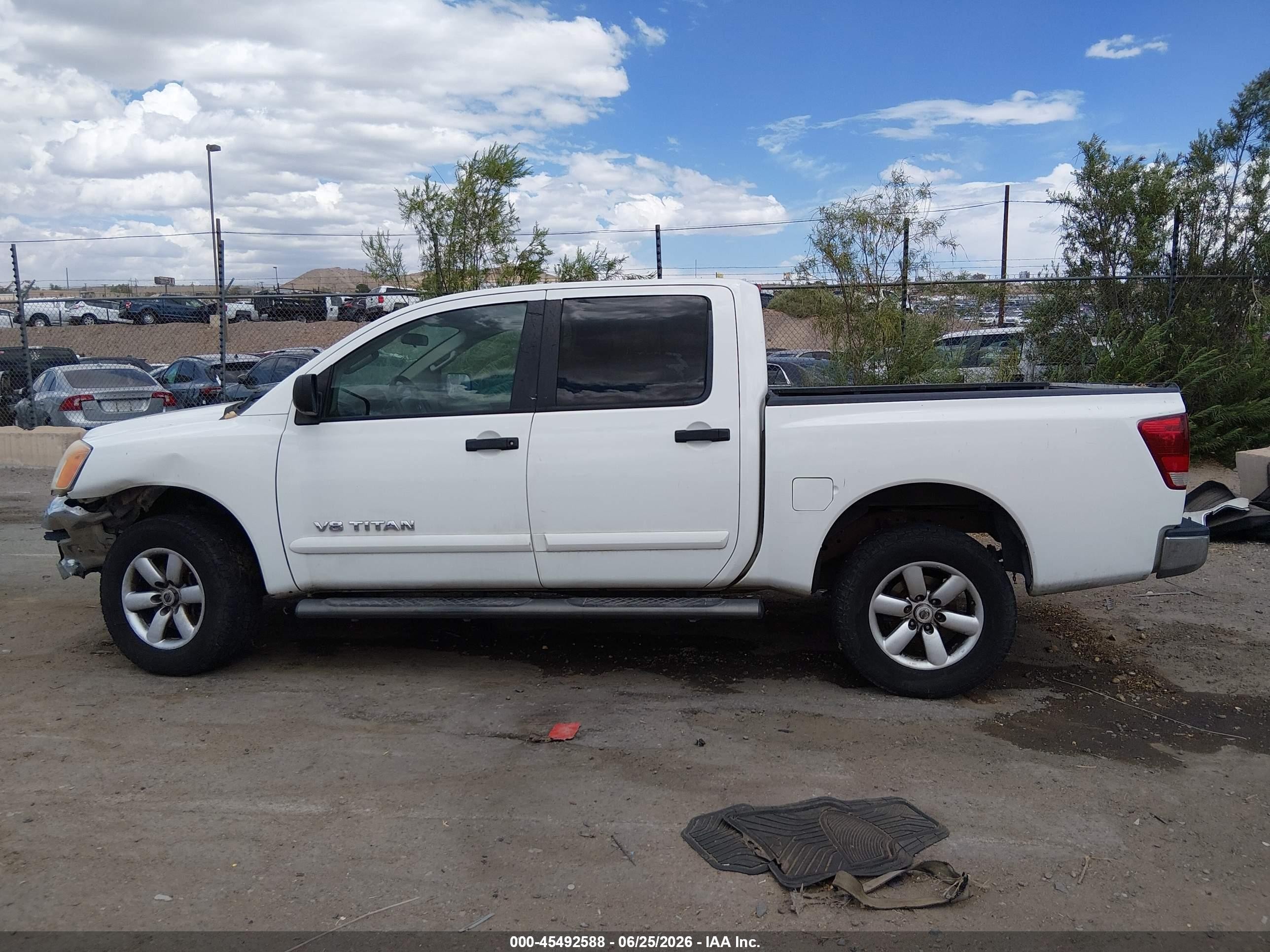 2013 Nissan Titan Sv White vin: 1N6AA0EJ1DN302857