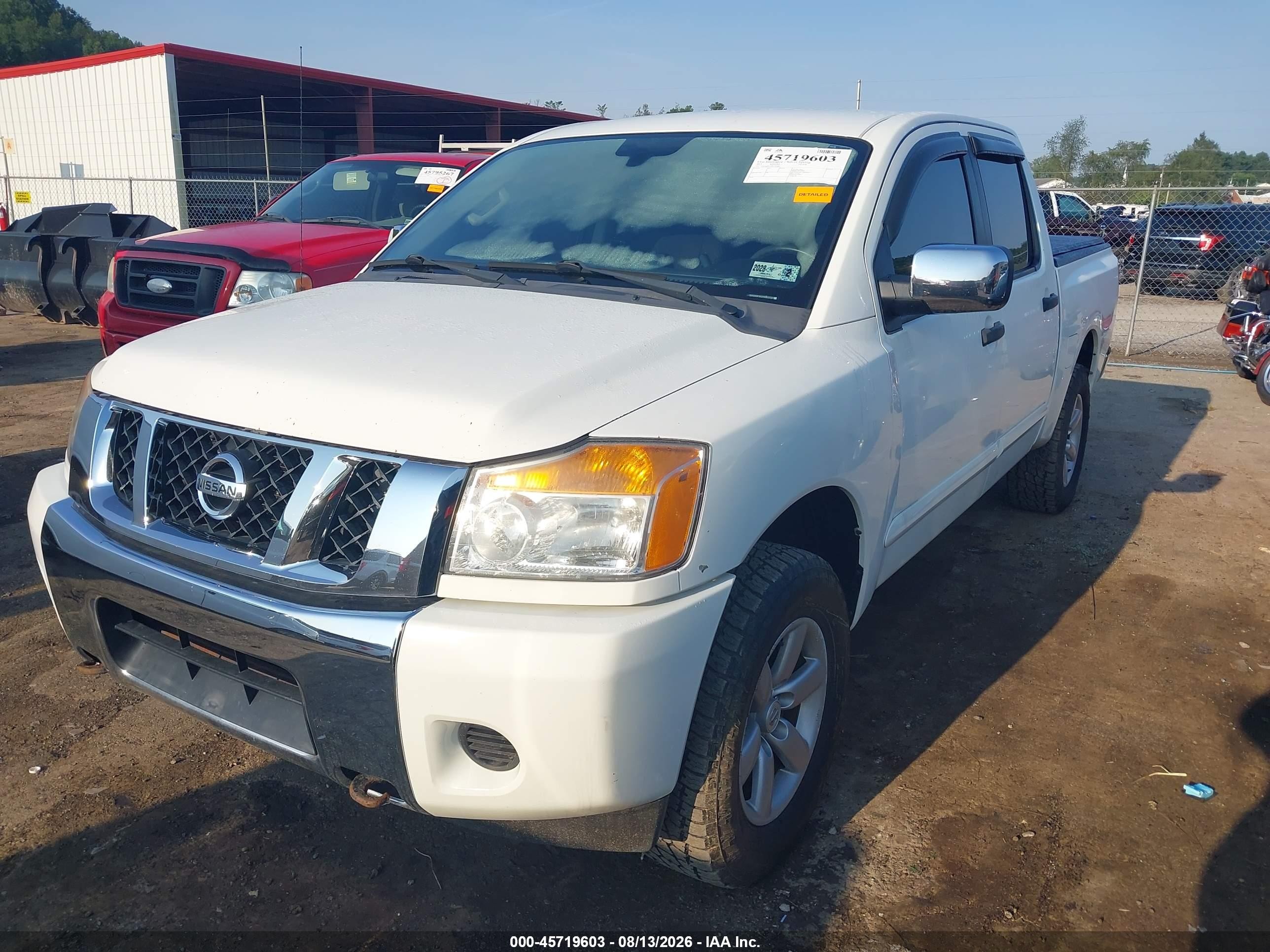 2013 Nissan Titan Sv White vin: 1N6AA0EJ5DN307494