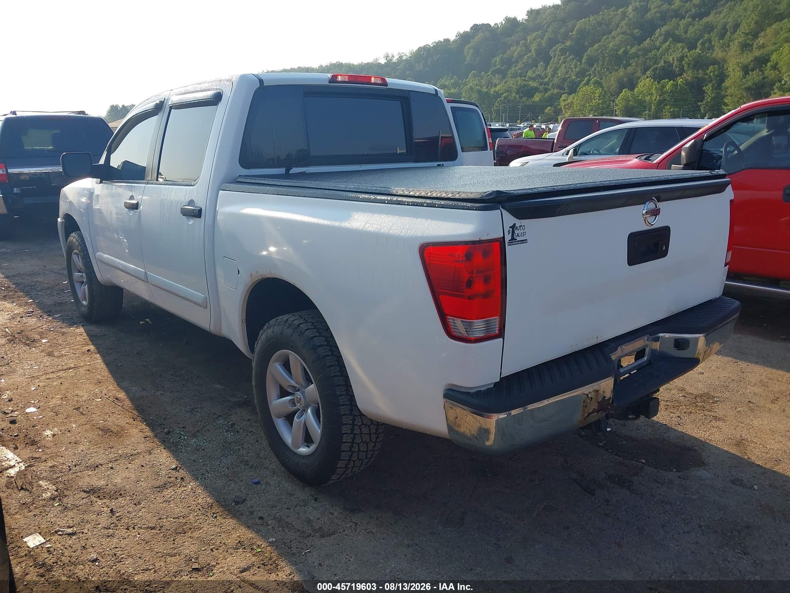 2013 Nissan Titan Sv White vin: 1N6AA0EJ5DN307494