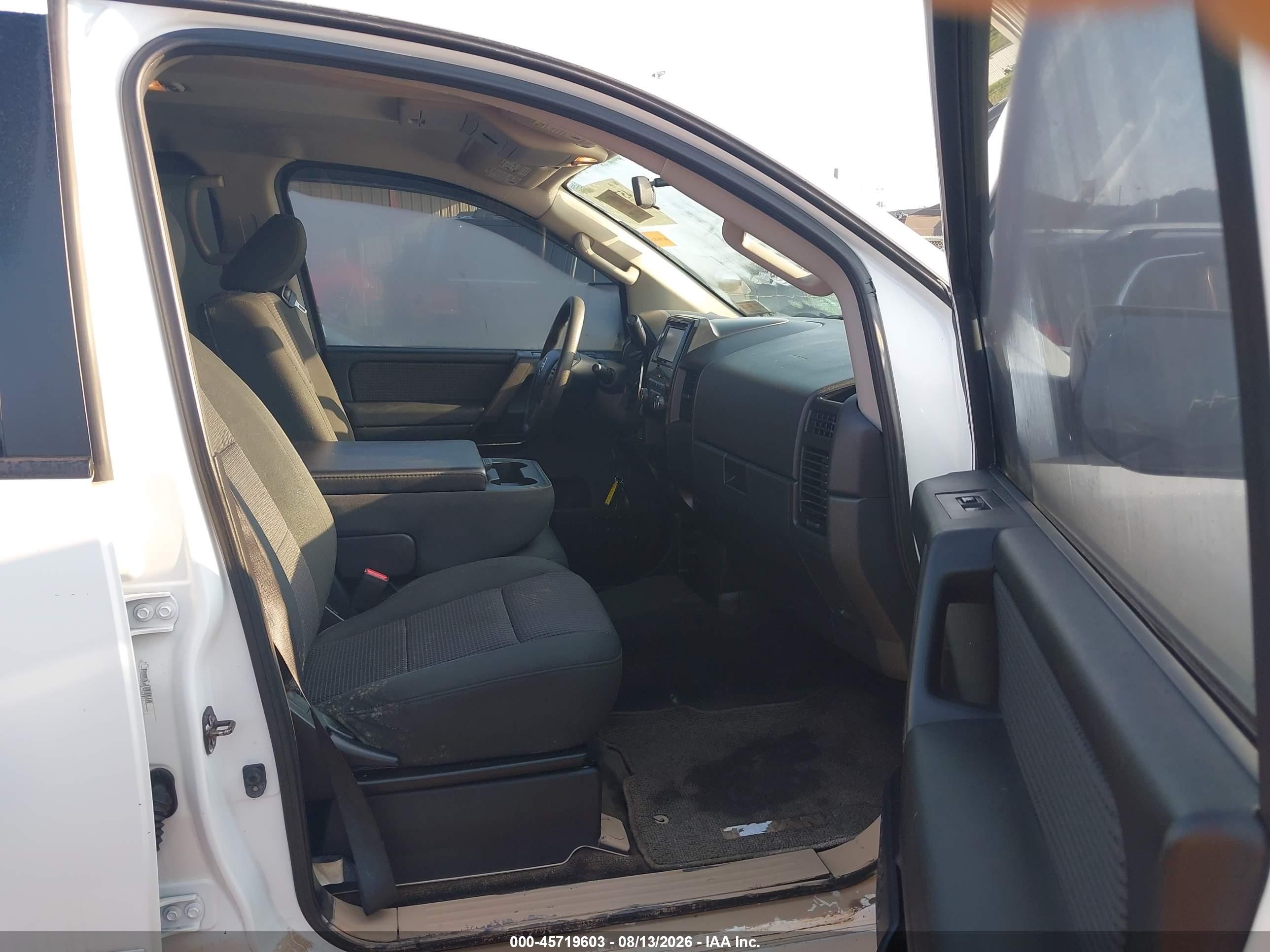 2013 Nissan Titan Sv White vin: 1N6AA0EJ5DN307494