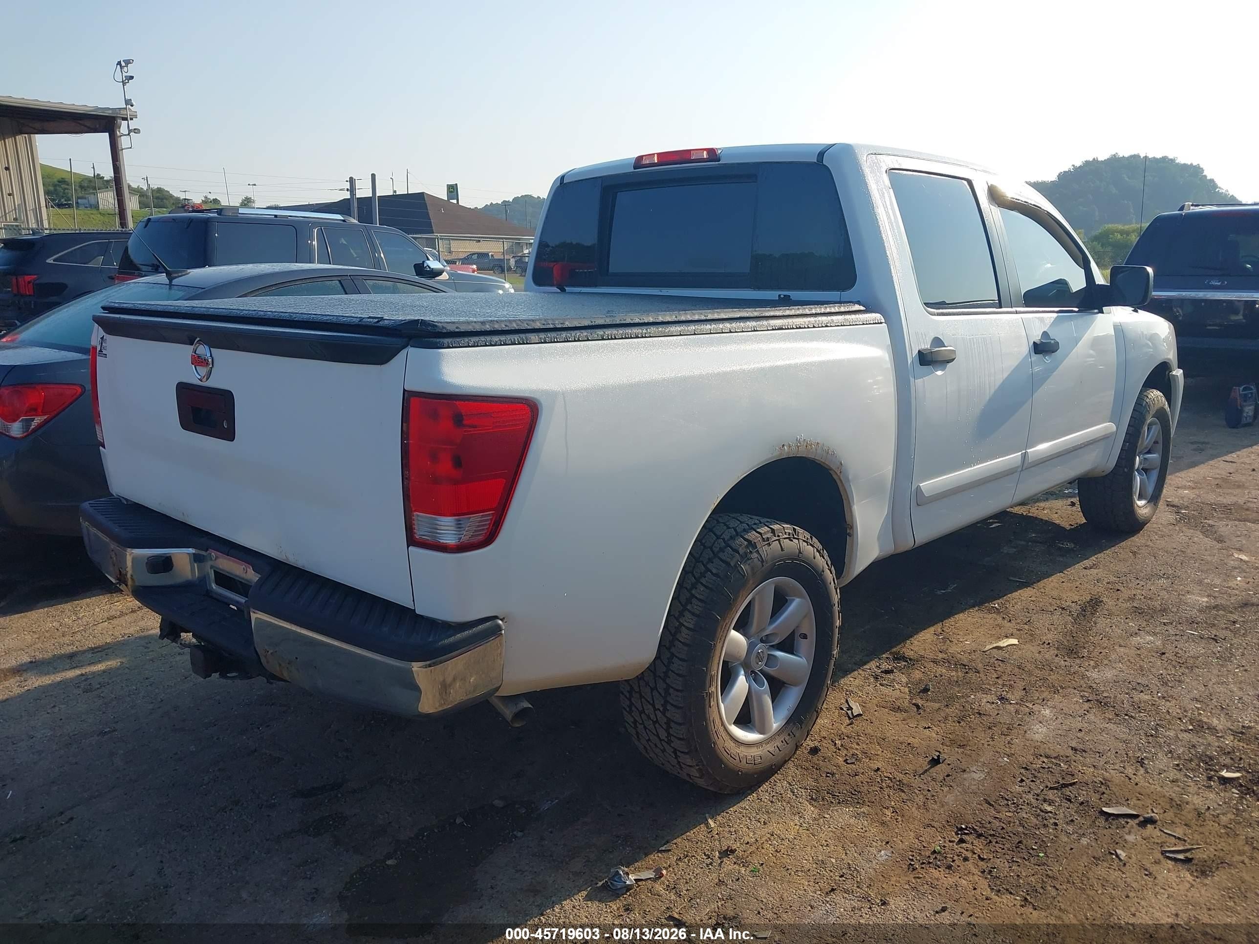 2013 Nissan Titan Sv White vin: 1N6AA0EJ5DN307494