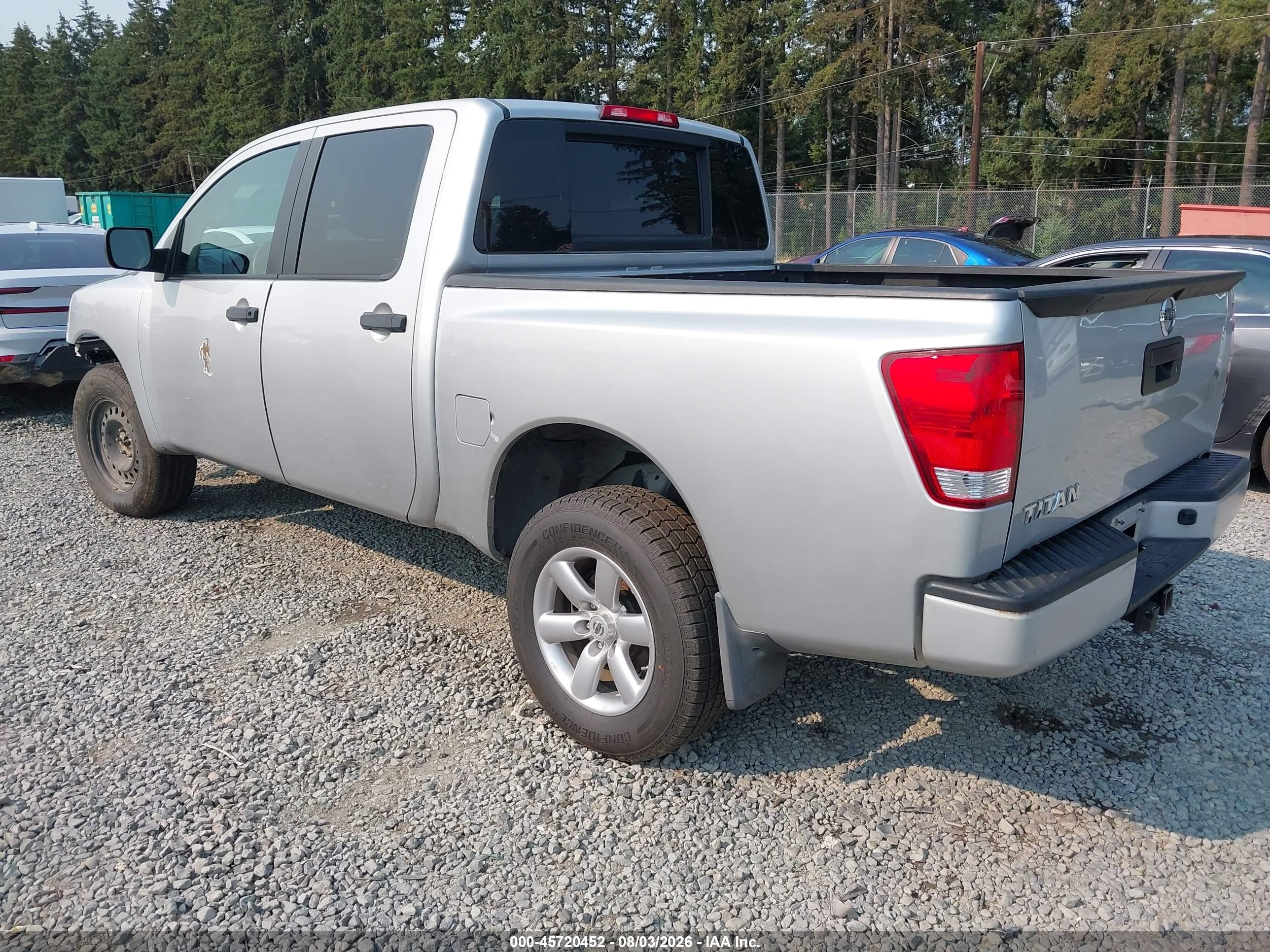 2015 Nissan Titan Pro-4x/s/sl/sv Silver vin: 1N6AA0EJ6FN504497