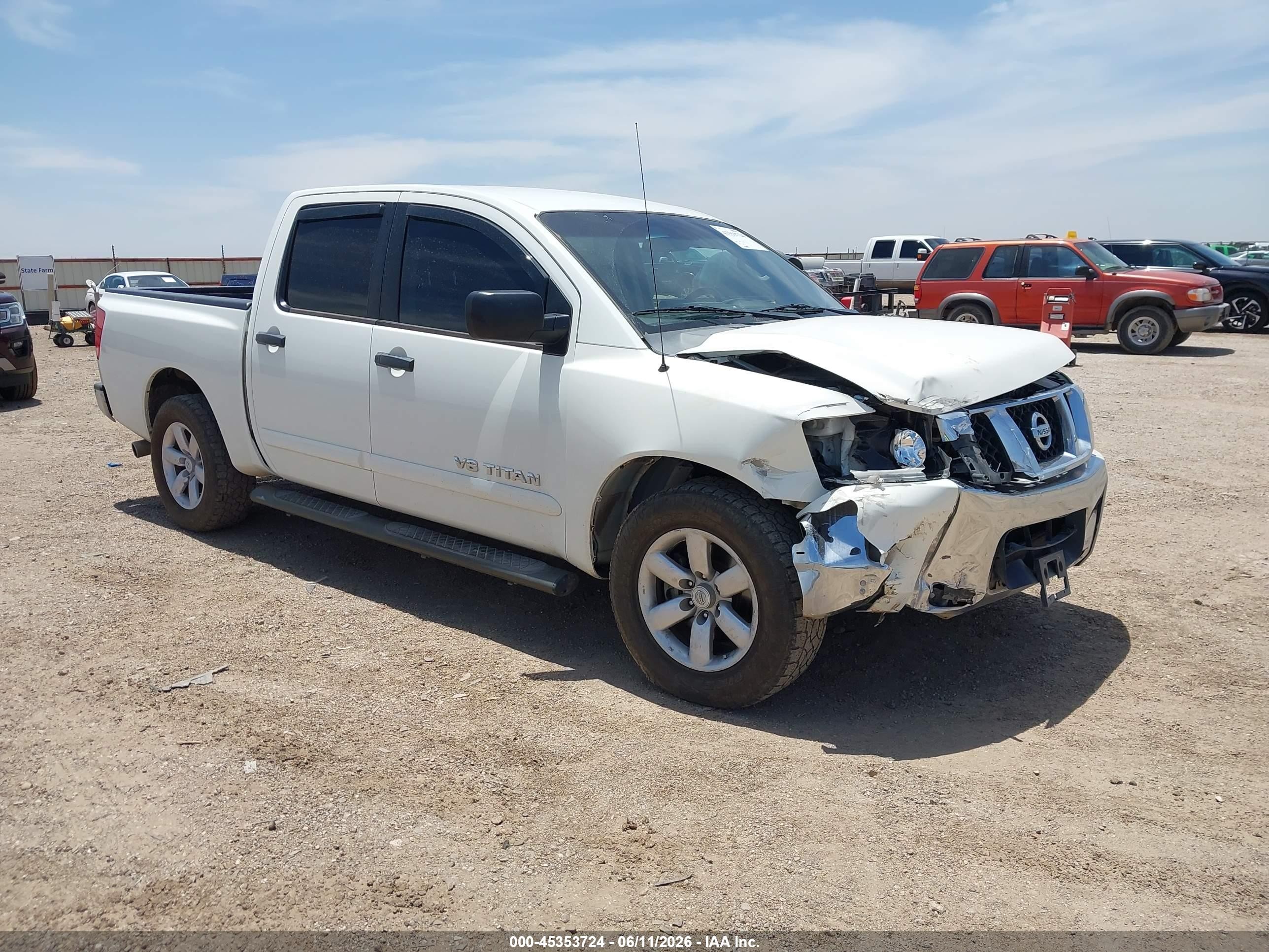 2013 Nissan Titan Sv White vin: 1N6AA0EK9DN302436