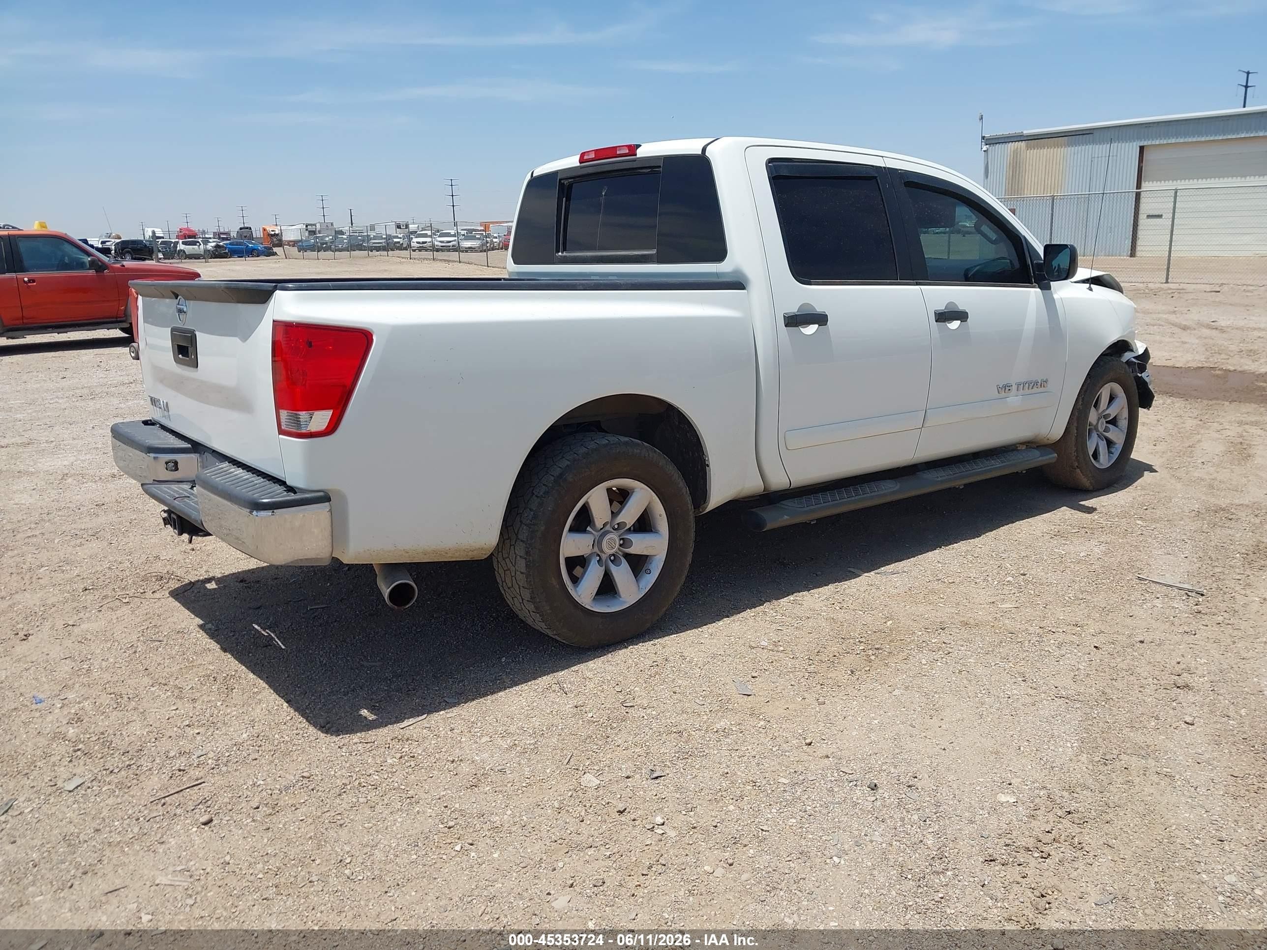 2013 Nissan Titan Sv White vin: 1N6AA0EK9DN302436