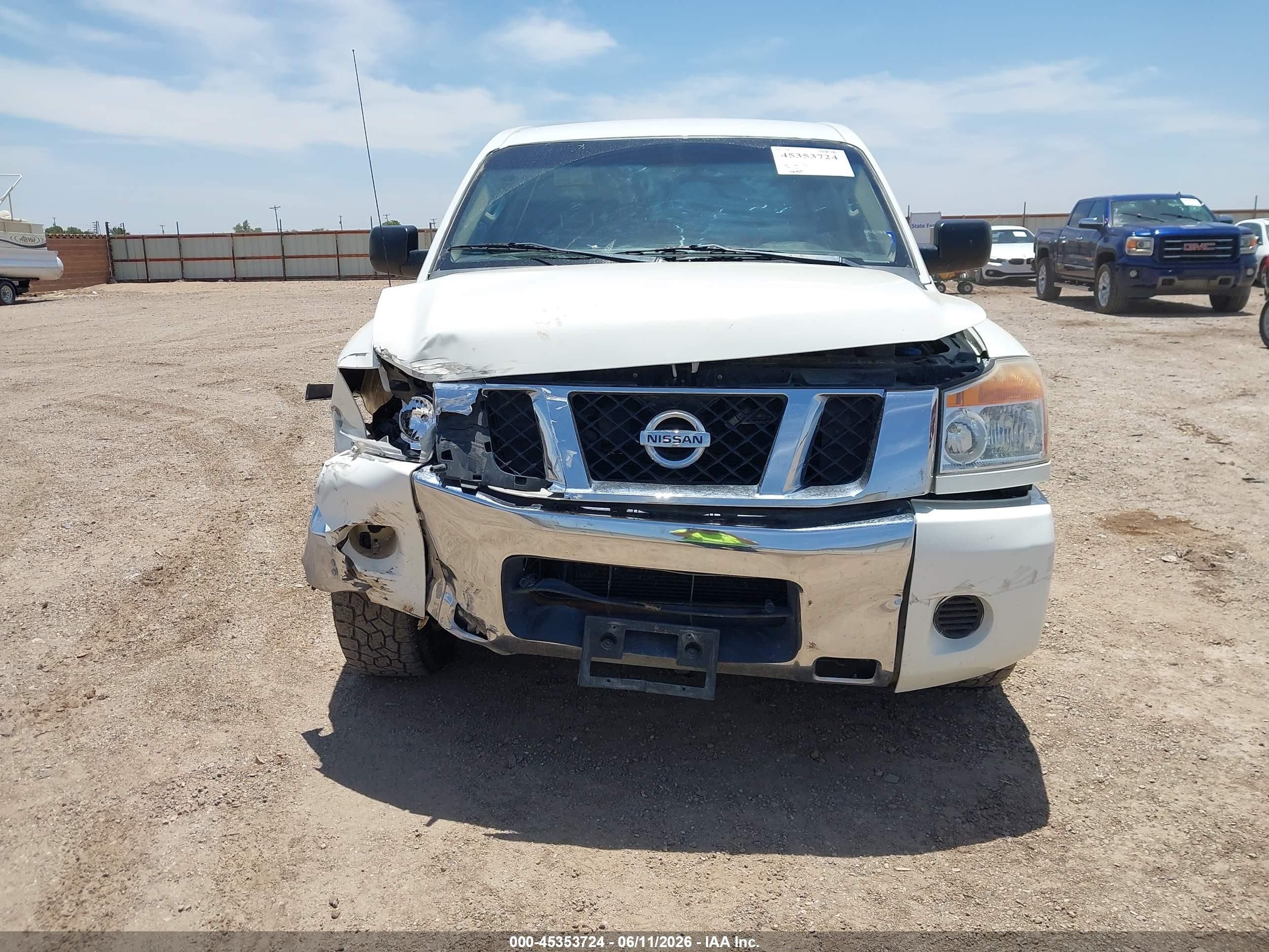 2013 Nissan Titan Sv White vin: 1N6AA0EK9DN302436