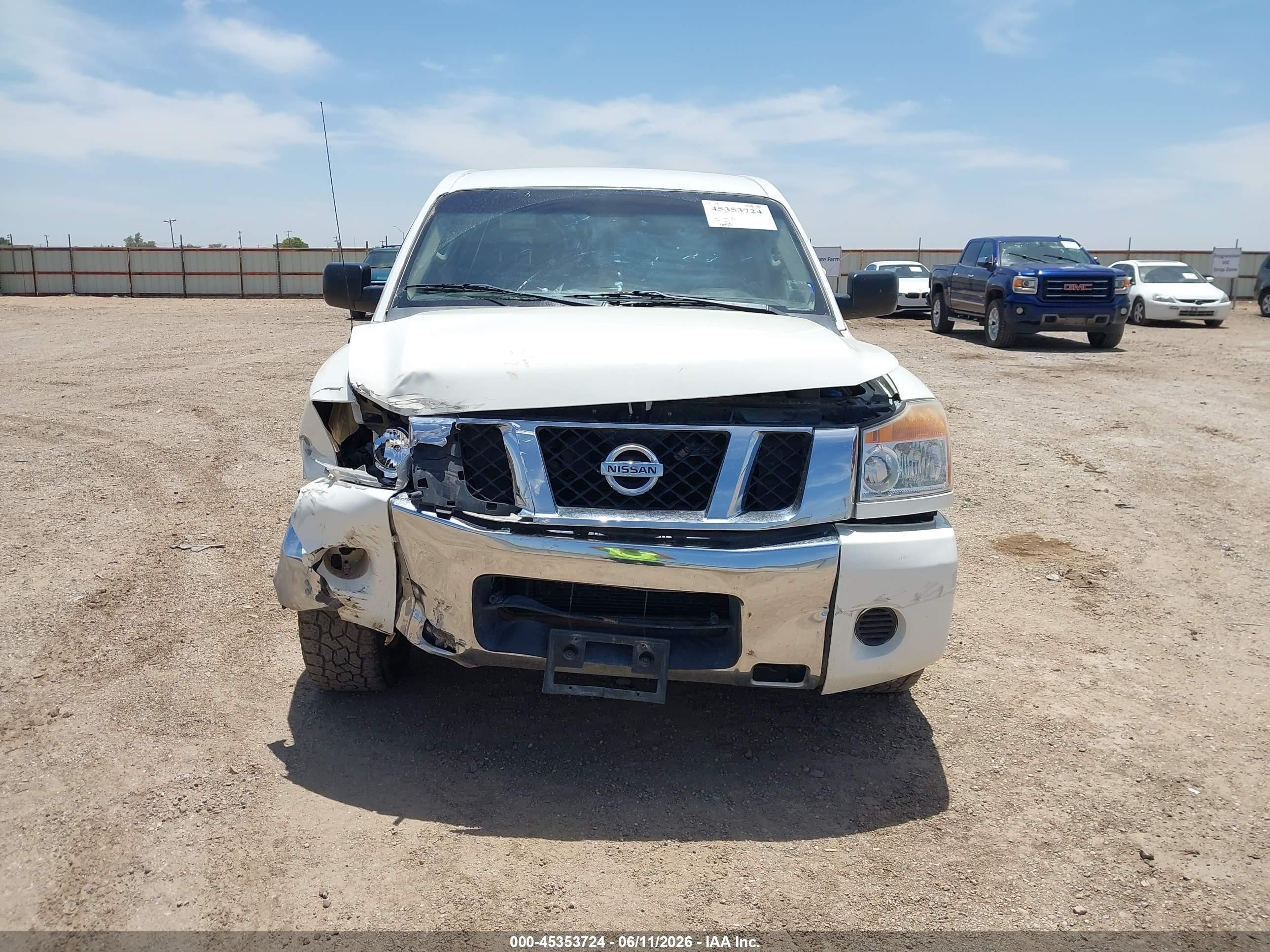 2013 Nissan Titan Sv White vin: 1N6AA0EK9DN302436