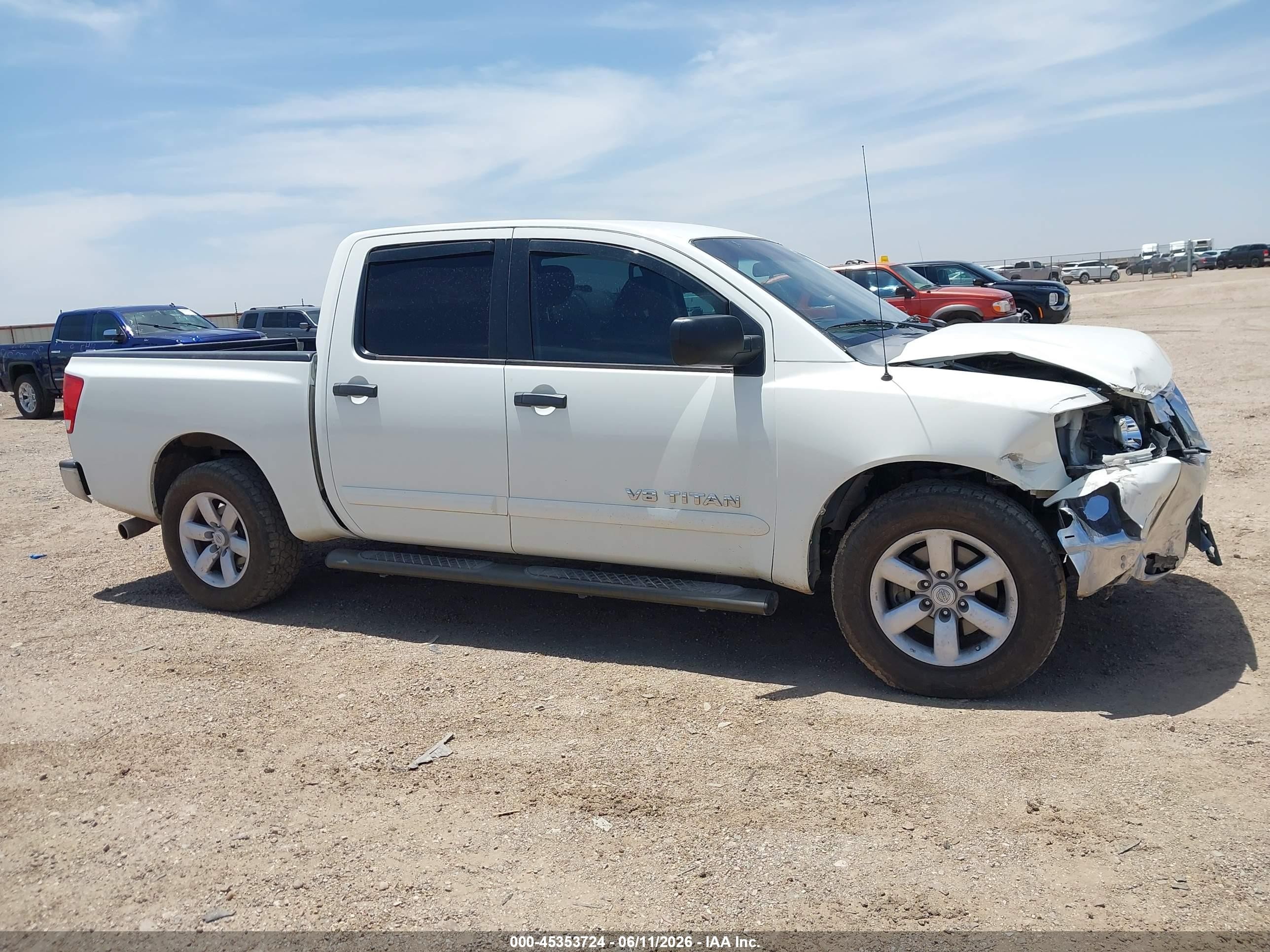 2013 Nissan Titan Sv White vin: 1N6AA0EK9DN302436