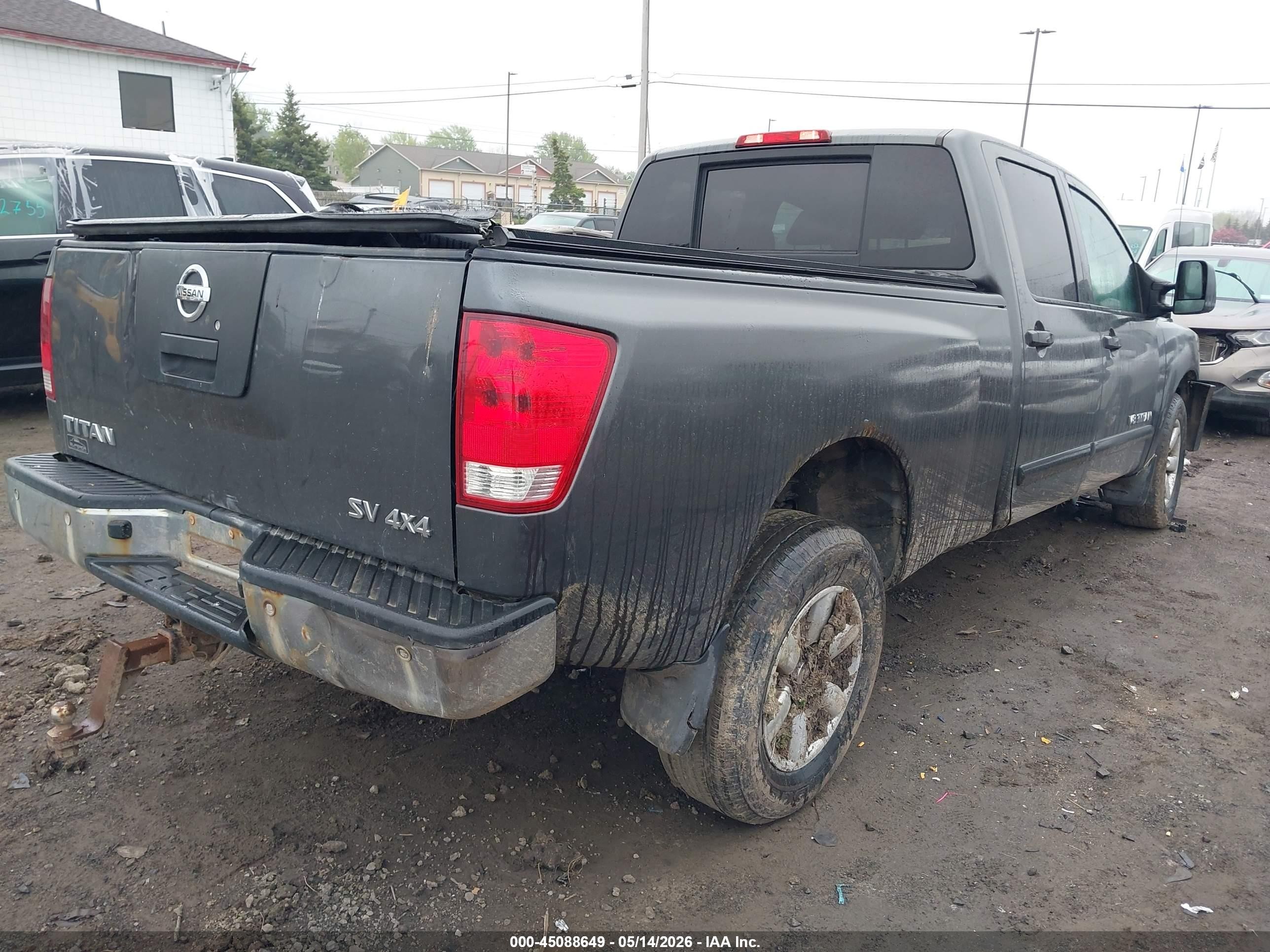 2011 Nissan Titan Sv Gray vin: 1N6AA0FCXBN312445