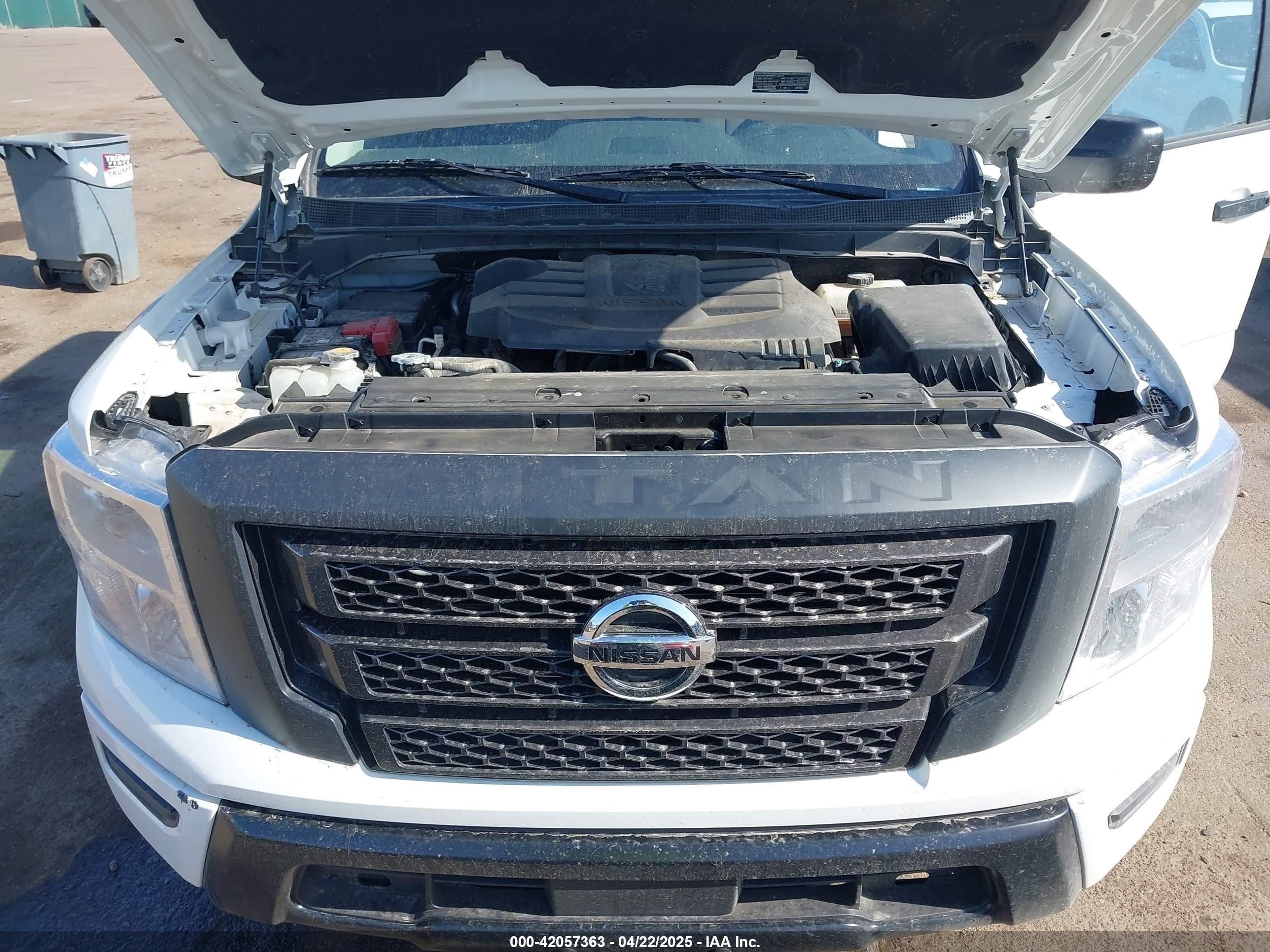 2022 Nissan Titan King Cab S 4x4 Белый vin: 1N6AA1CC1NN107952