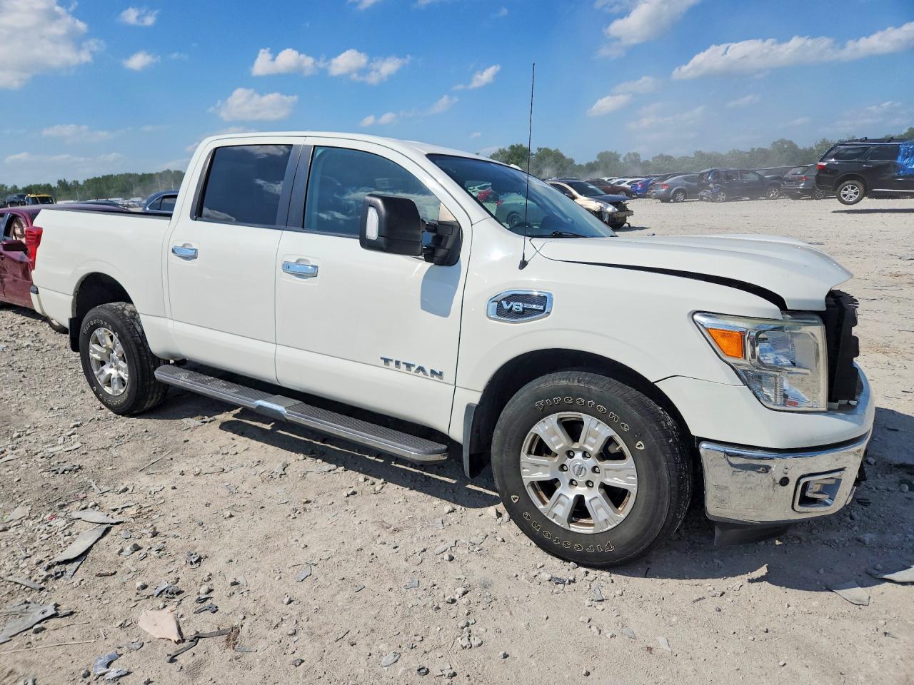 2017 Nissan Titan Sv White vin: 1N6AA1E54HN511606