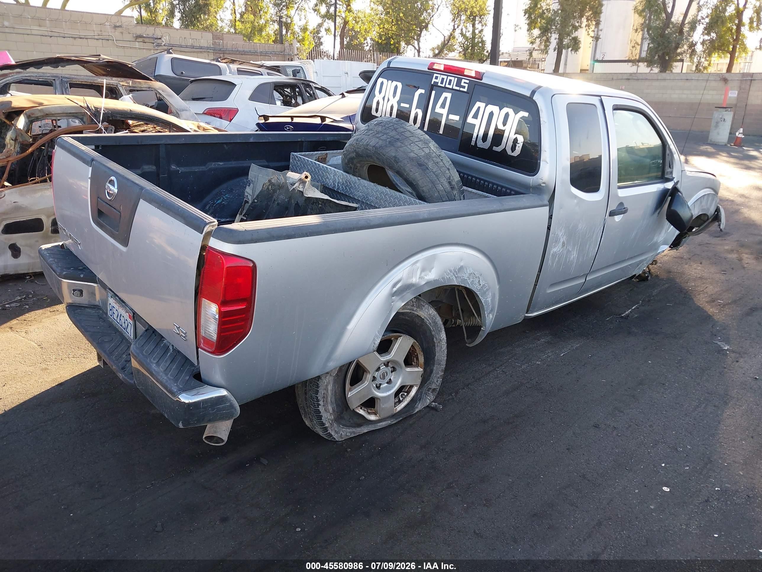 2007 Nissan Frontier Se Silver vin: 1N6AD06U27C418309