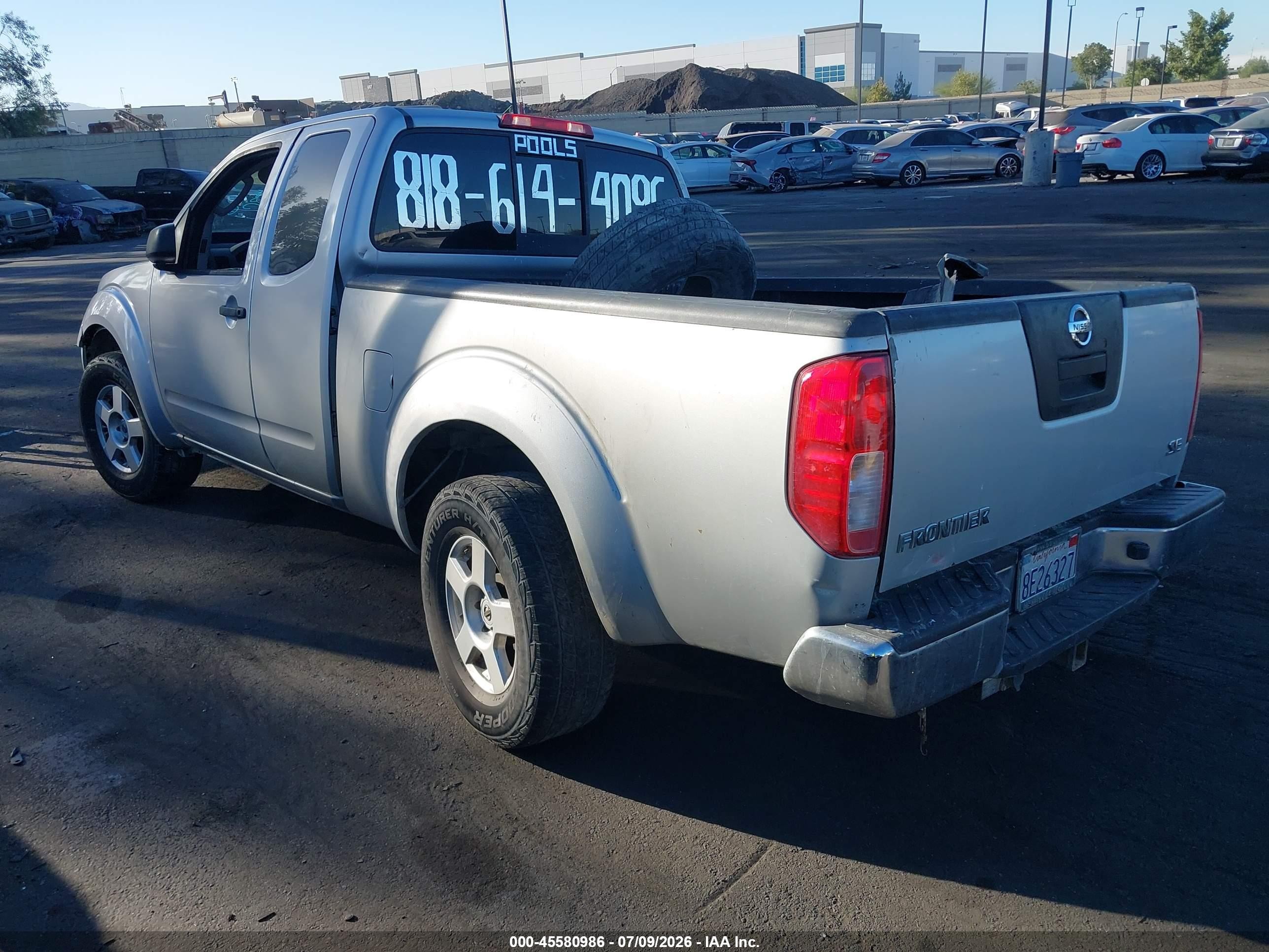 2007 Nissan Frontier Se Silver vin: 1N6AD06U27C418309