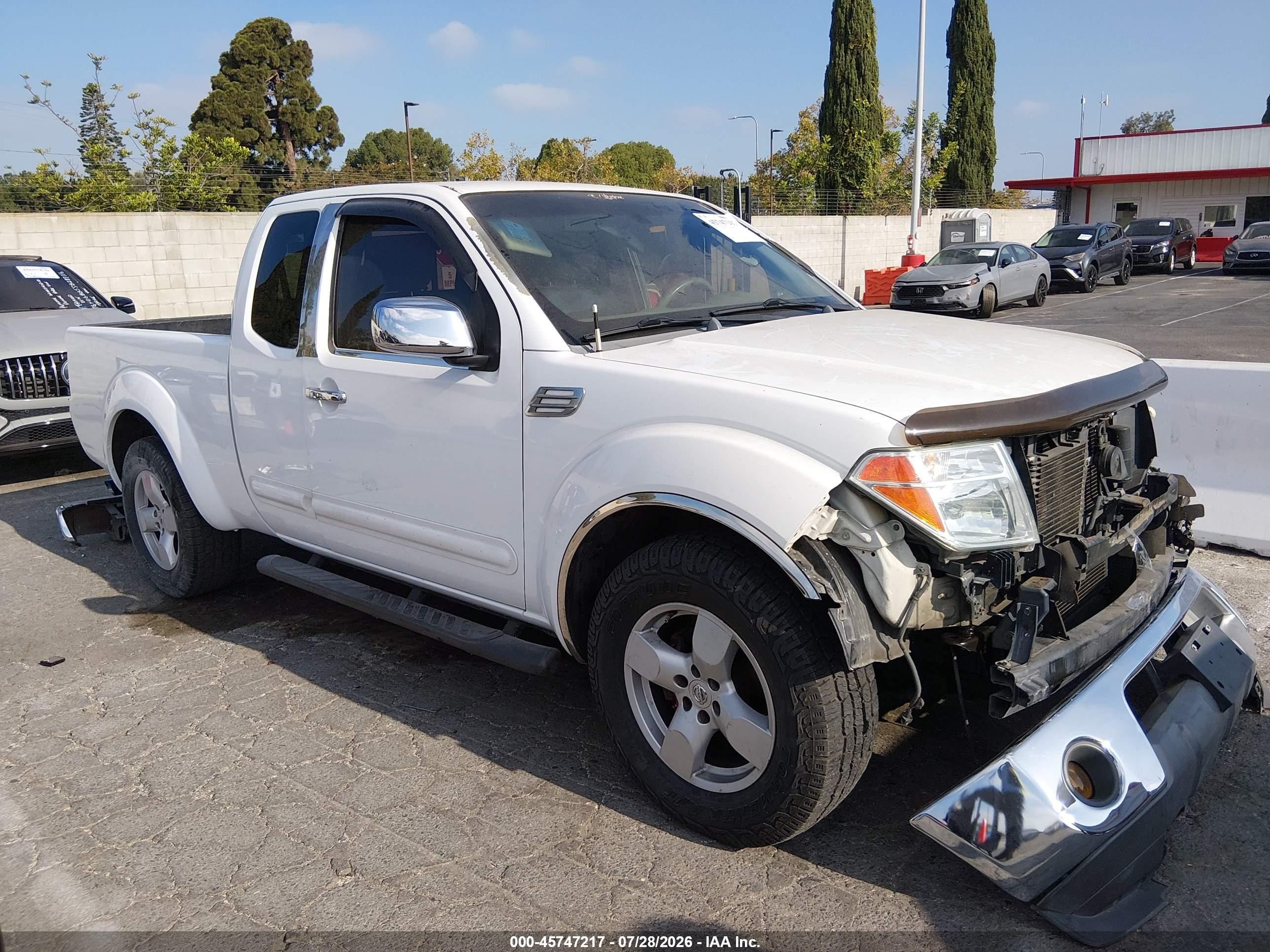 2005 Nissan Frontier 2wd Le White vin: 1N6AD06U35C405159