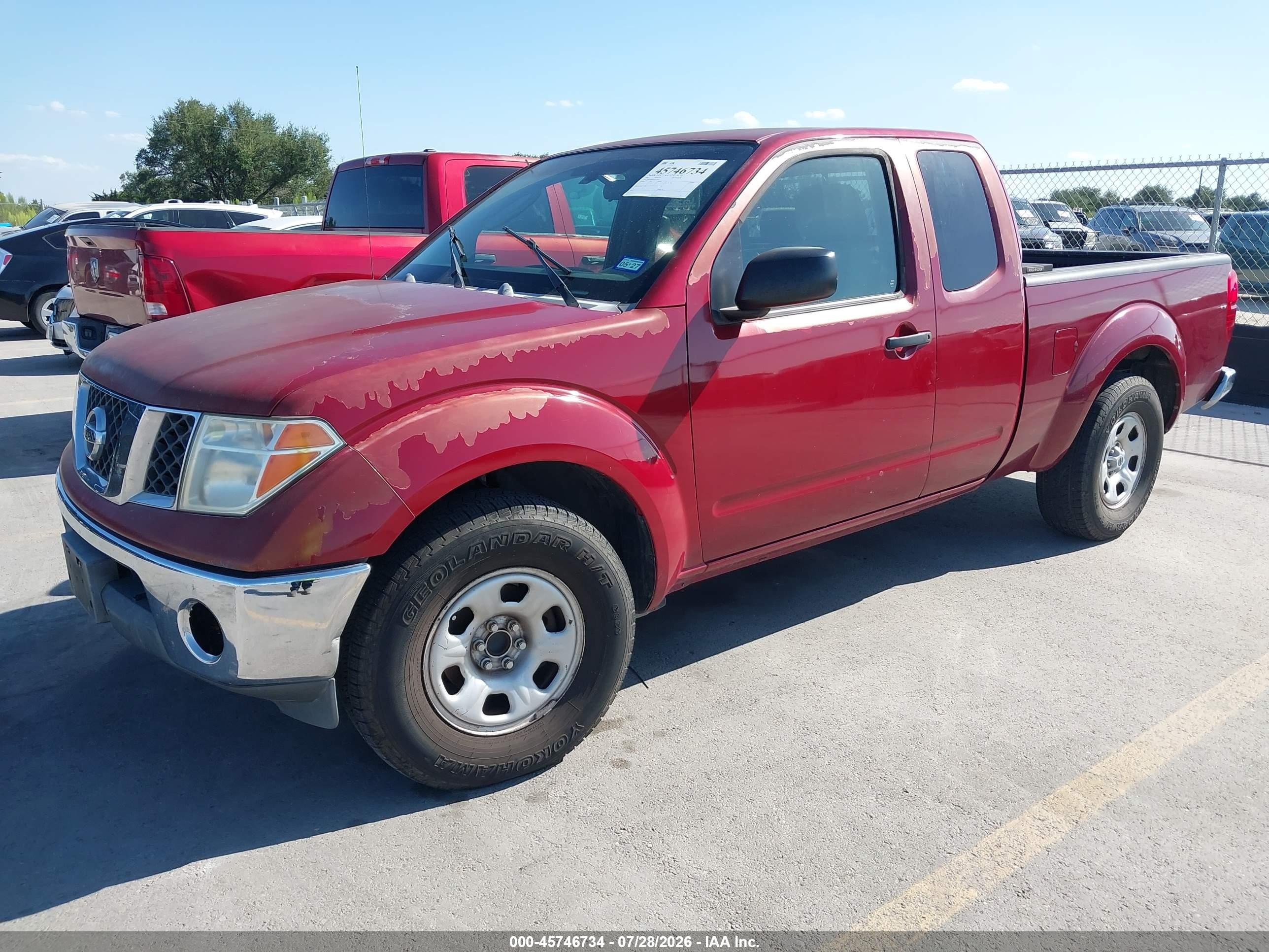 2007 Nissan Frontier Se Красный vin: 1N6AD06U37C429755