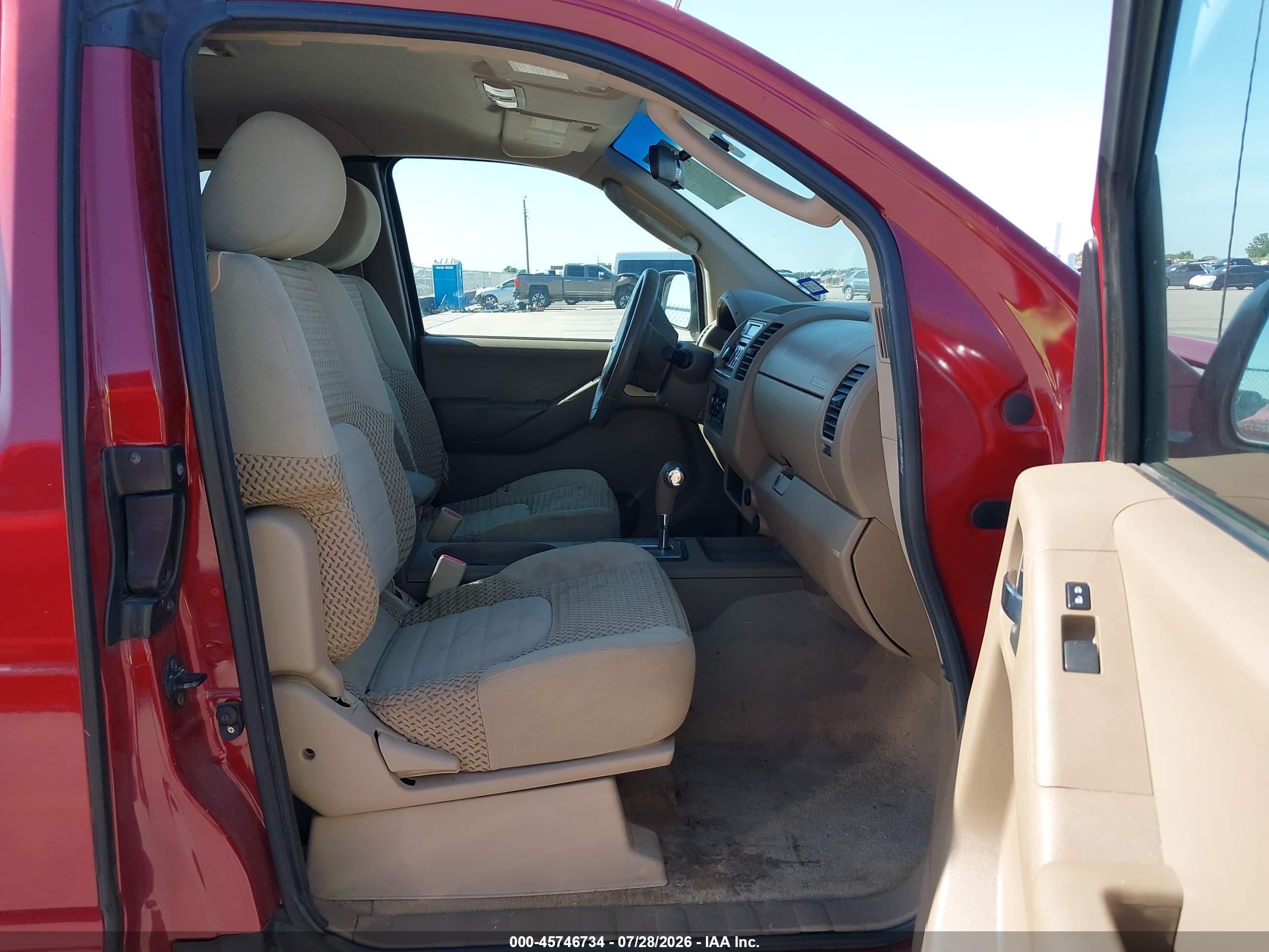 2007 Nissan Frontier Se Красный vin: 1N6AD06U37C429755