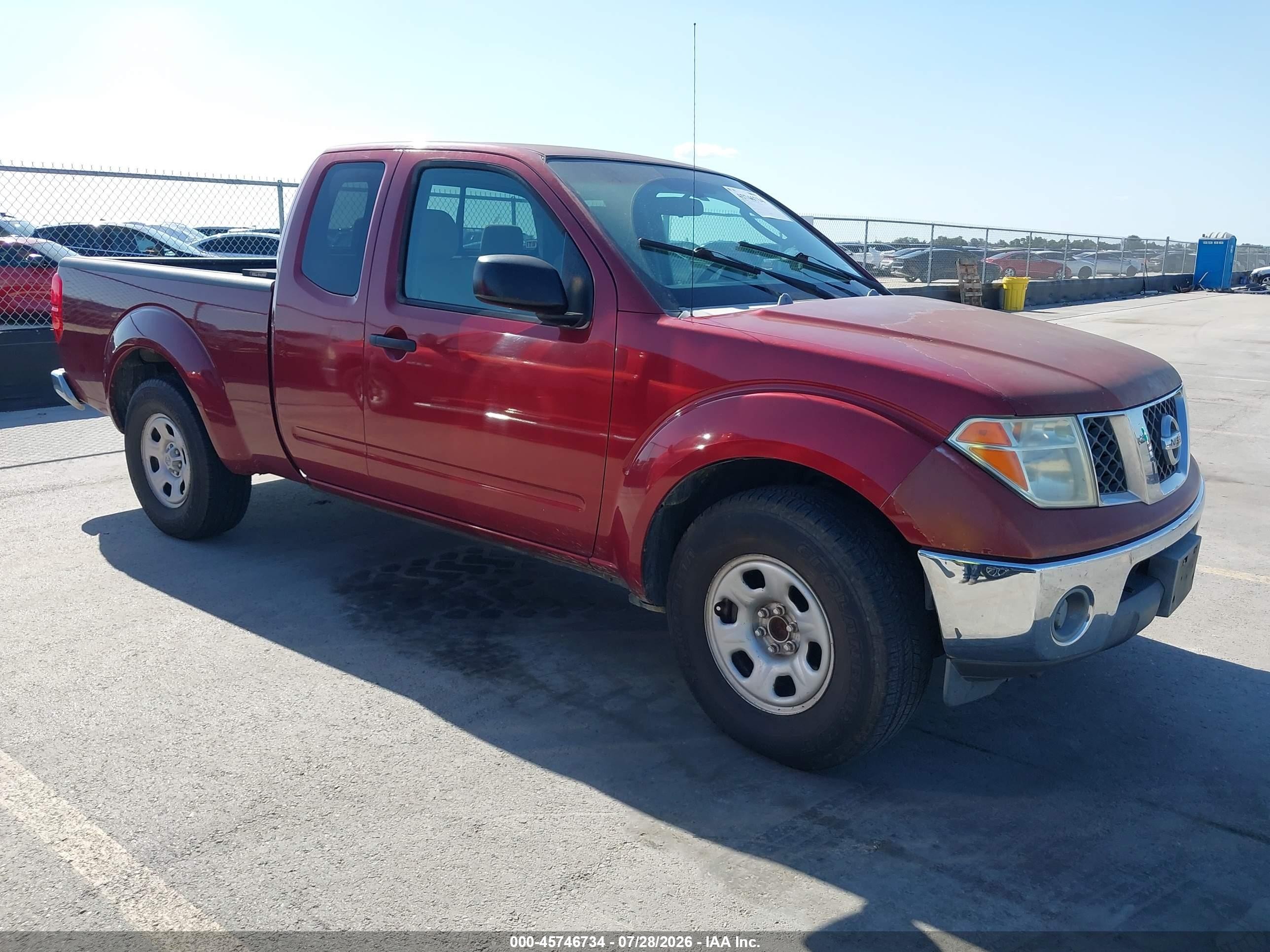 2007 Nissan Frontier Se Красный vin: 1N6AD06U37C429755