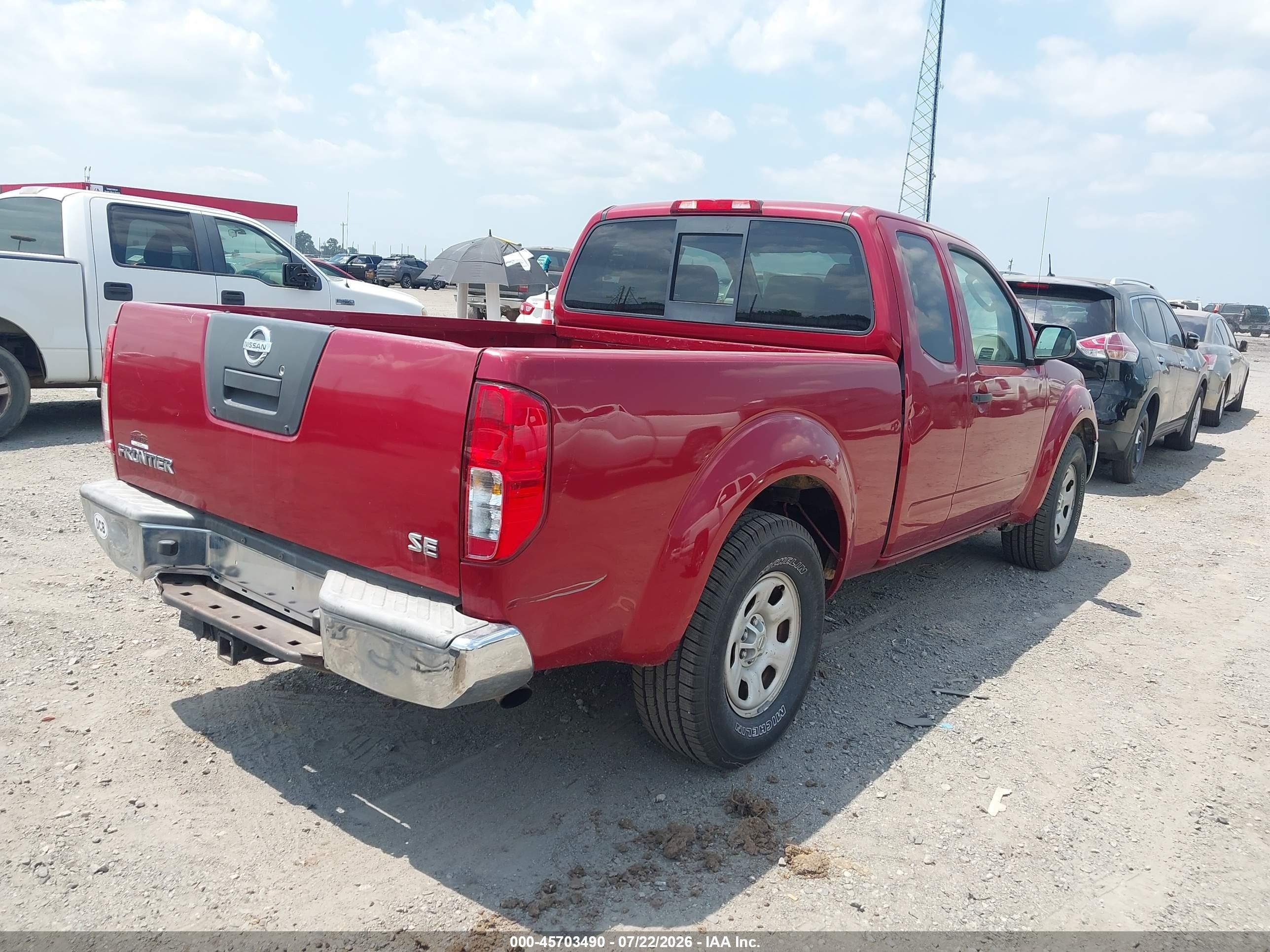 2009 Nissan Frontier Se Красный vin: 1N6AD06U39C418399