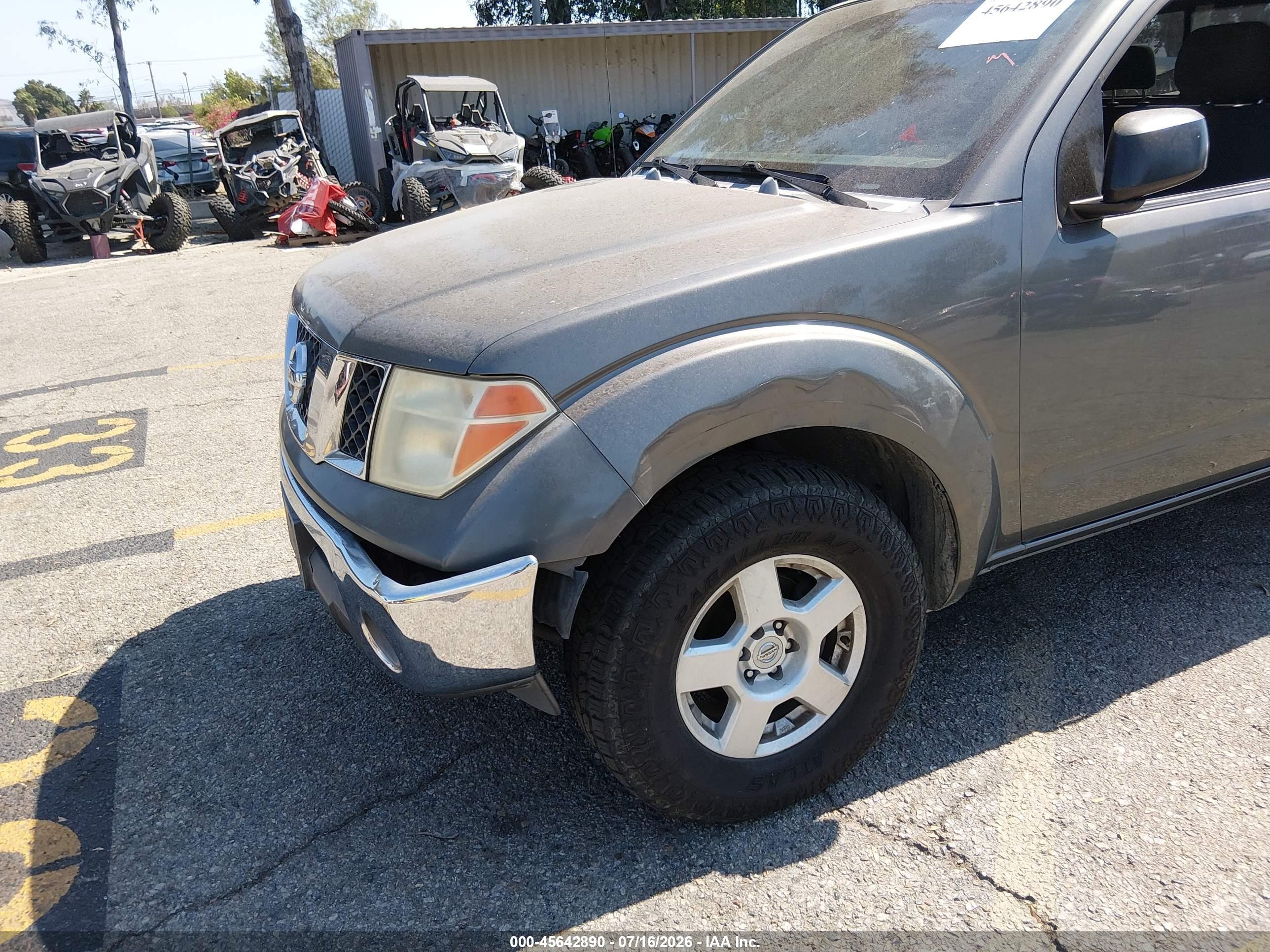 2007 Nissan Frontier Se Gray vin: 1N6AD06UX7C418574