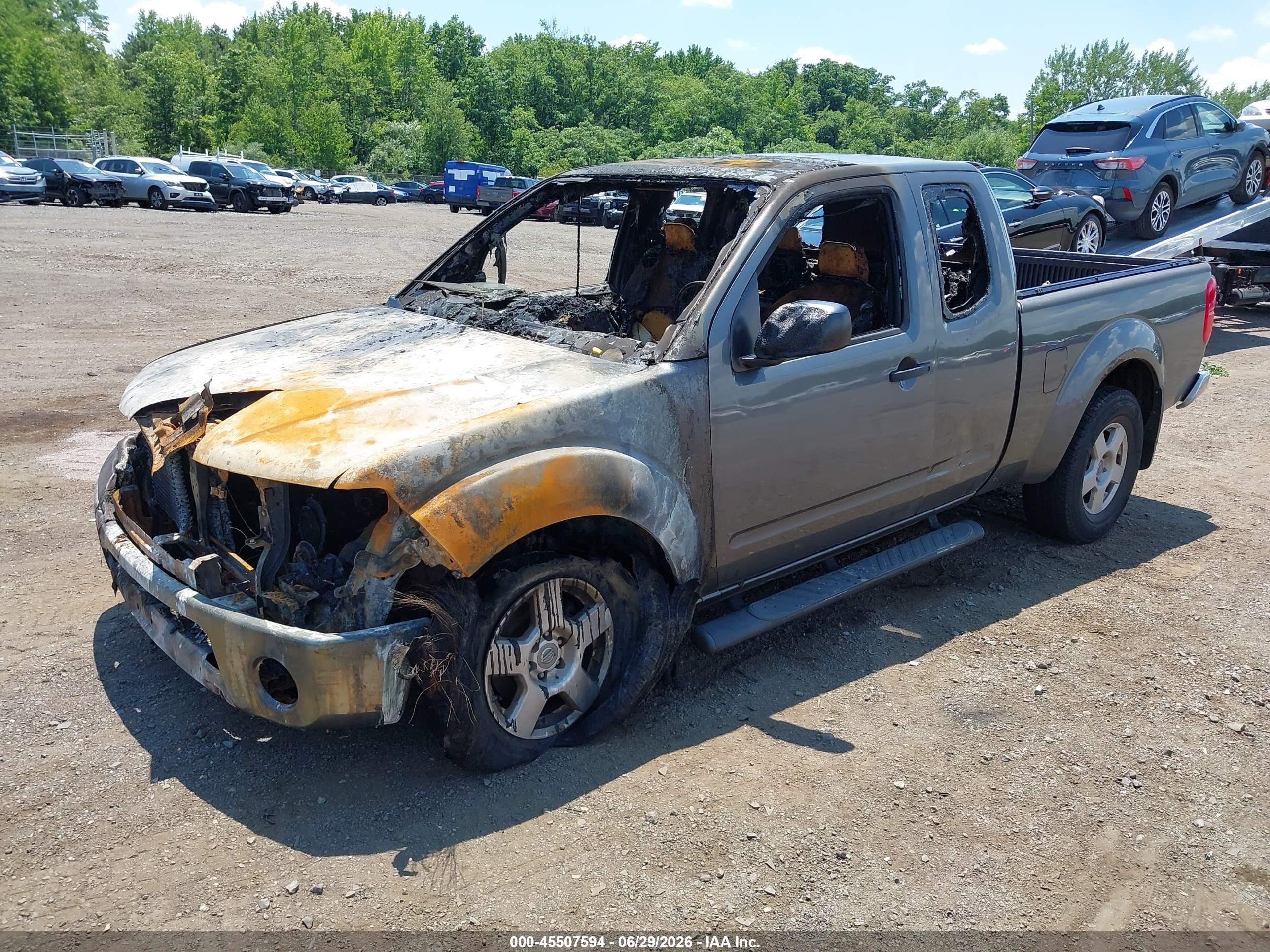 2008 Nissan Frontier Se Gray vin: 1N6AD06W08C410308