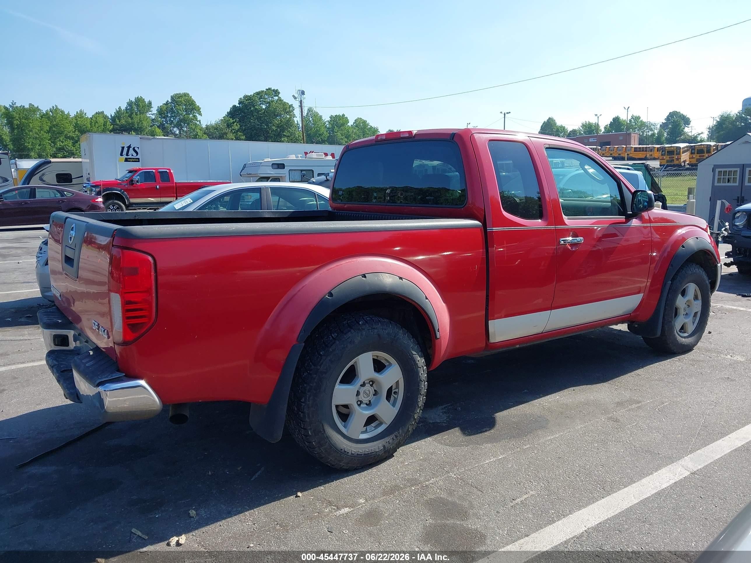 2005 Nissan Frontier 4wd Se Red vin: 1N6AD06W15C462512