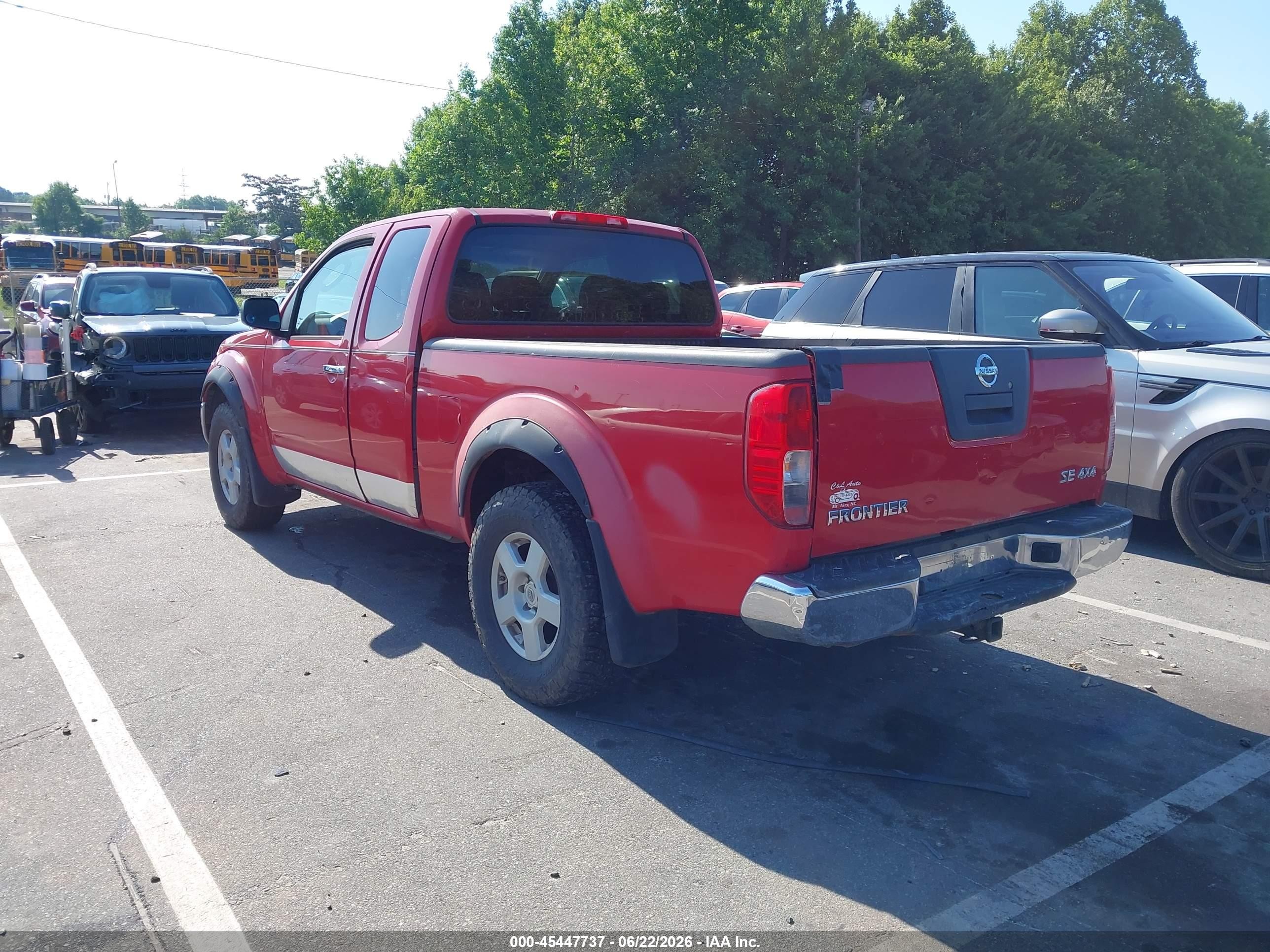 2005 Nissan Frontier 4wd Se Red vin: 1N6AD06W15C462512
