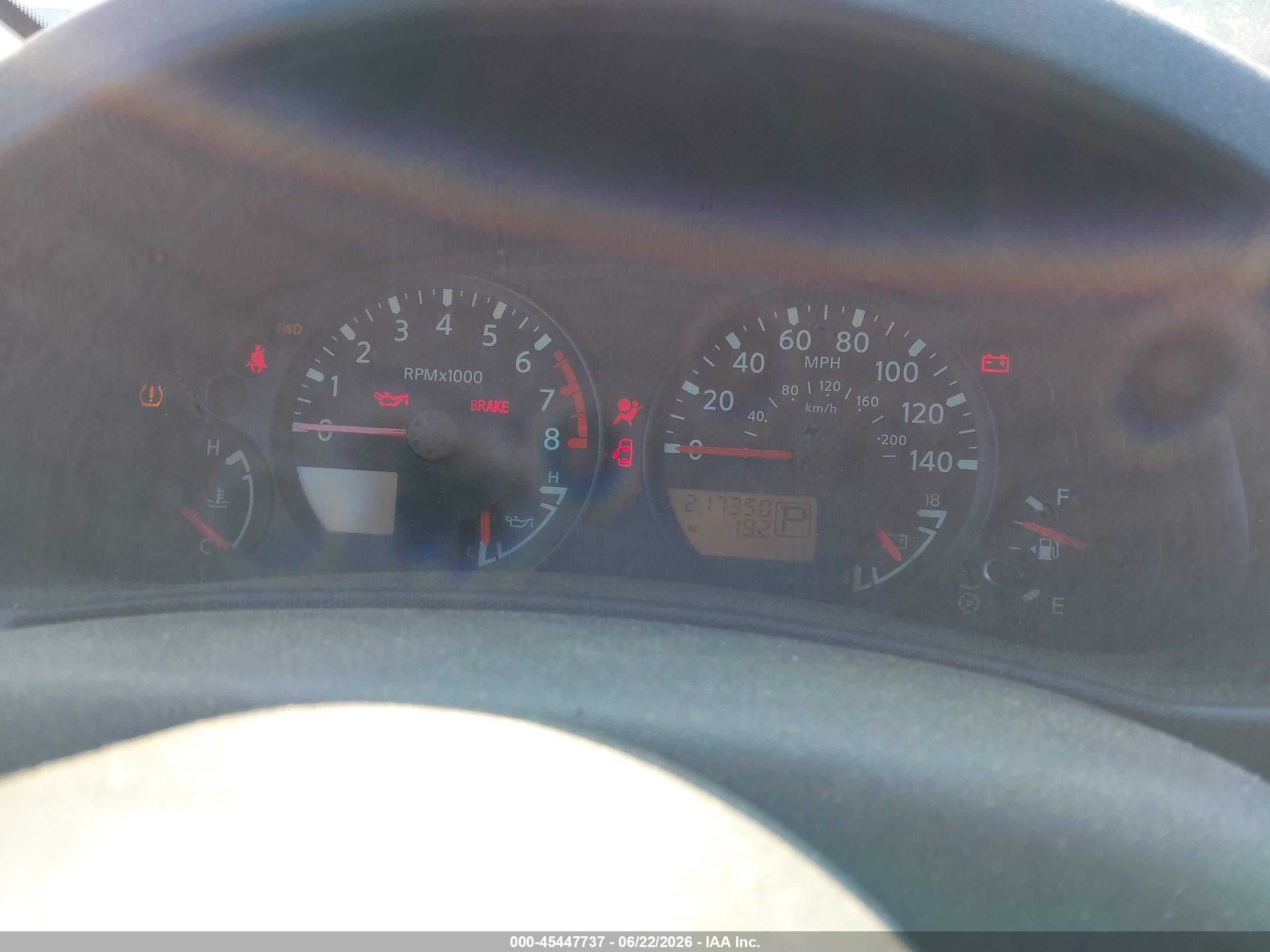 2005 Nissan Frontier 4wd Se Red vin: 1N6AD06W15C462512