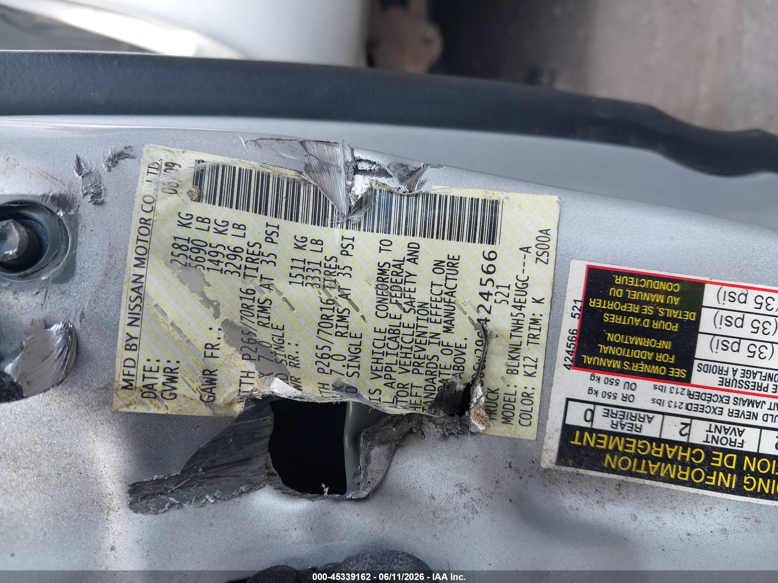 2009 Nissan Frontier Se Silver vin: 1N6AD06W29C424566