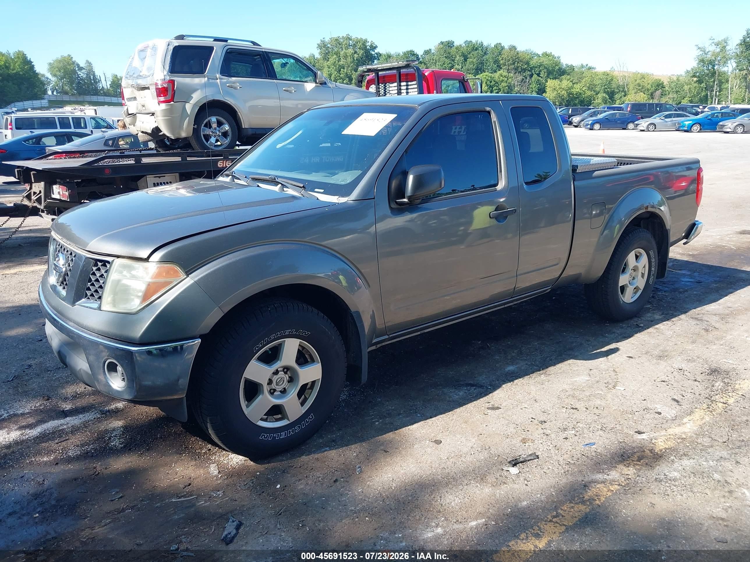 2006 Nissan Frontier Se Gray vin: 1N6AD06W36C452307