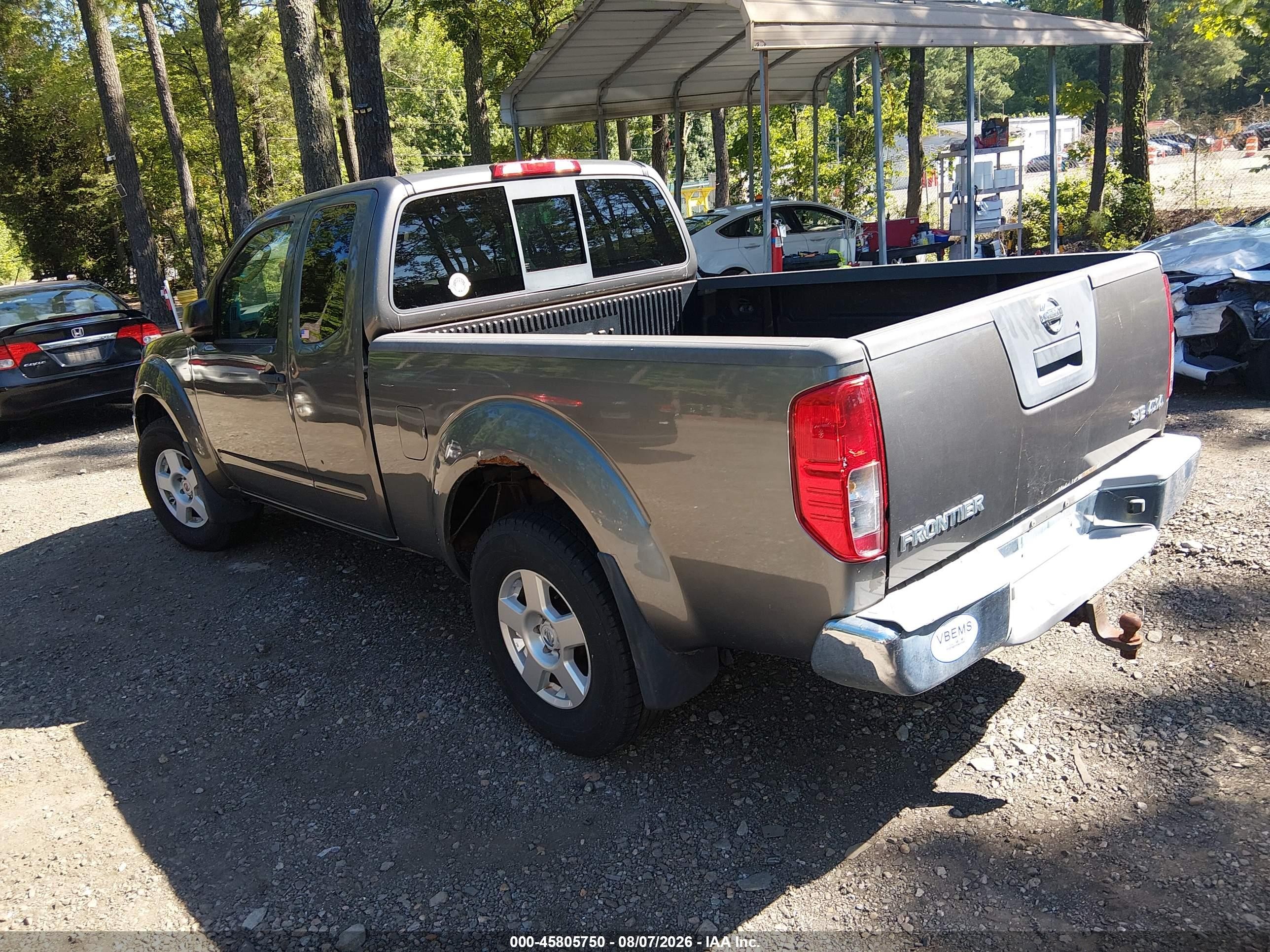 2007 Nissan Frontier Se Gray vin: 1N6AD06W57C463147