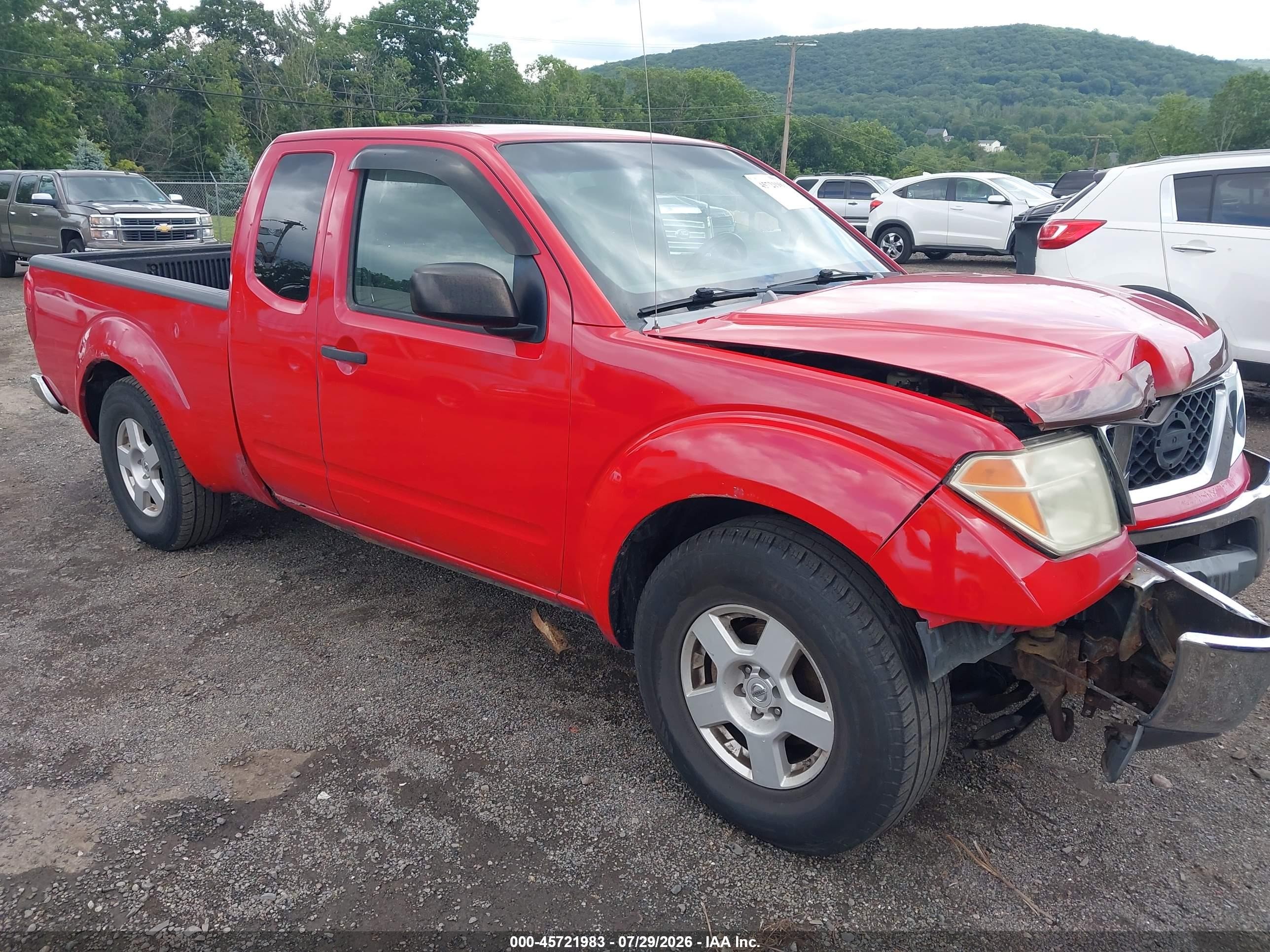 2007 Nissan Frontier Se Красный vin: 1N6AD06W67C437219