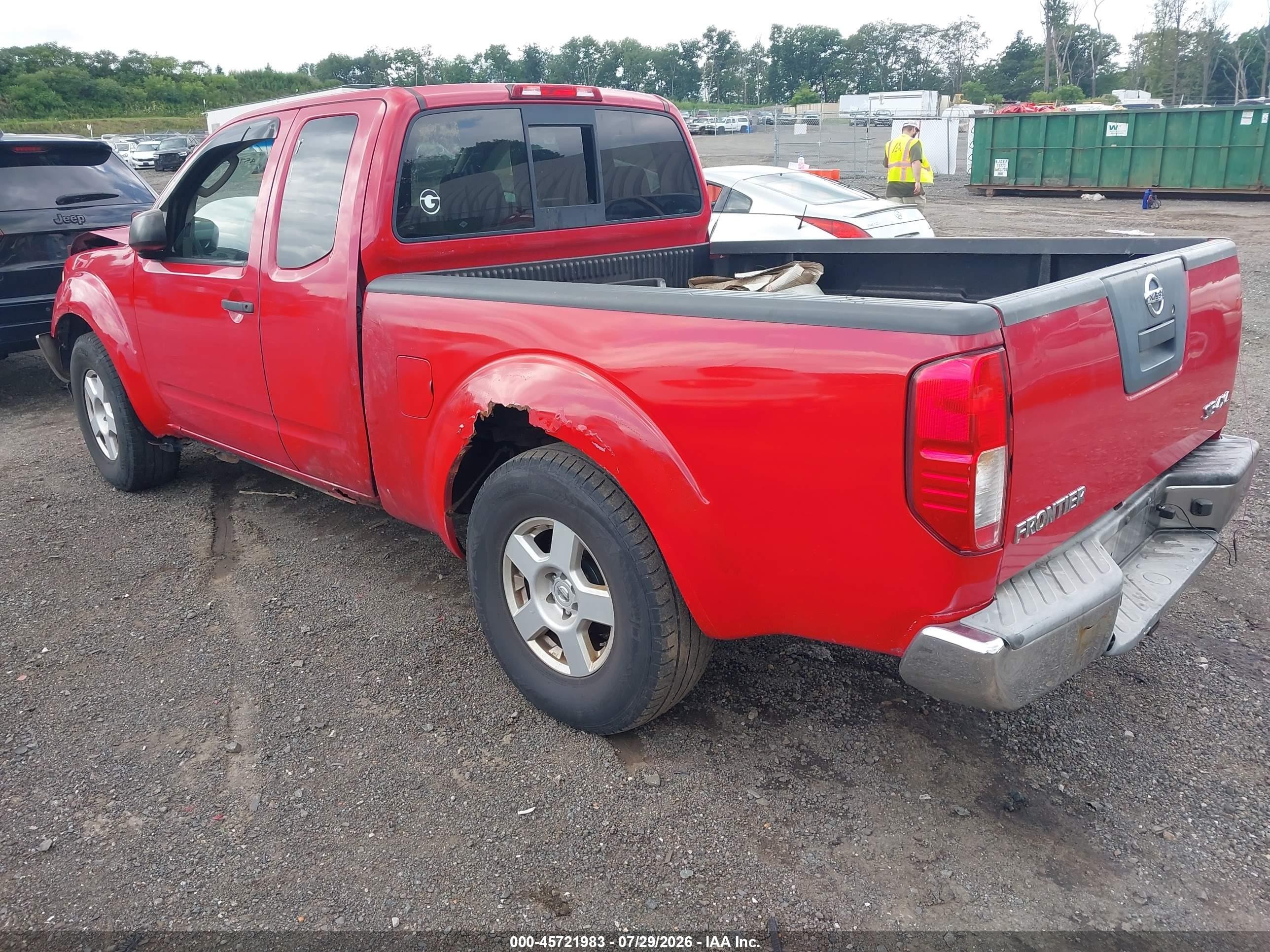 2007 Nissan Frontier Se Красный vin: 1N6AD06W67C437219