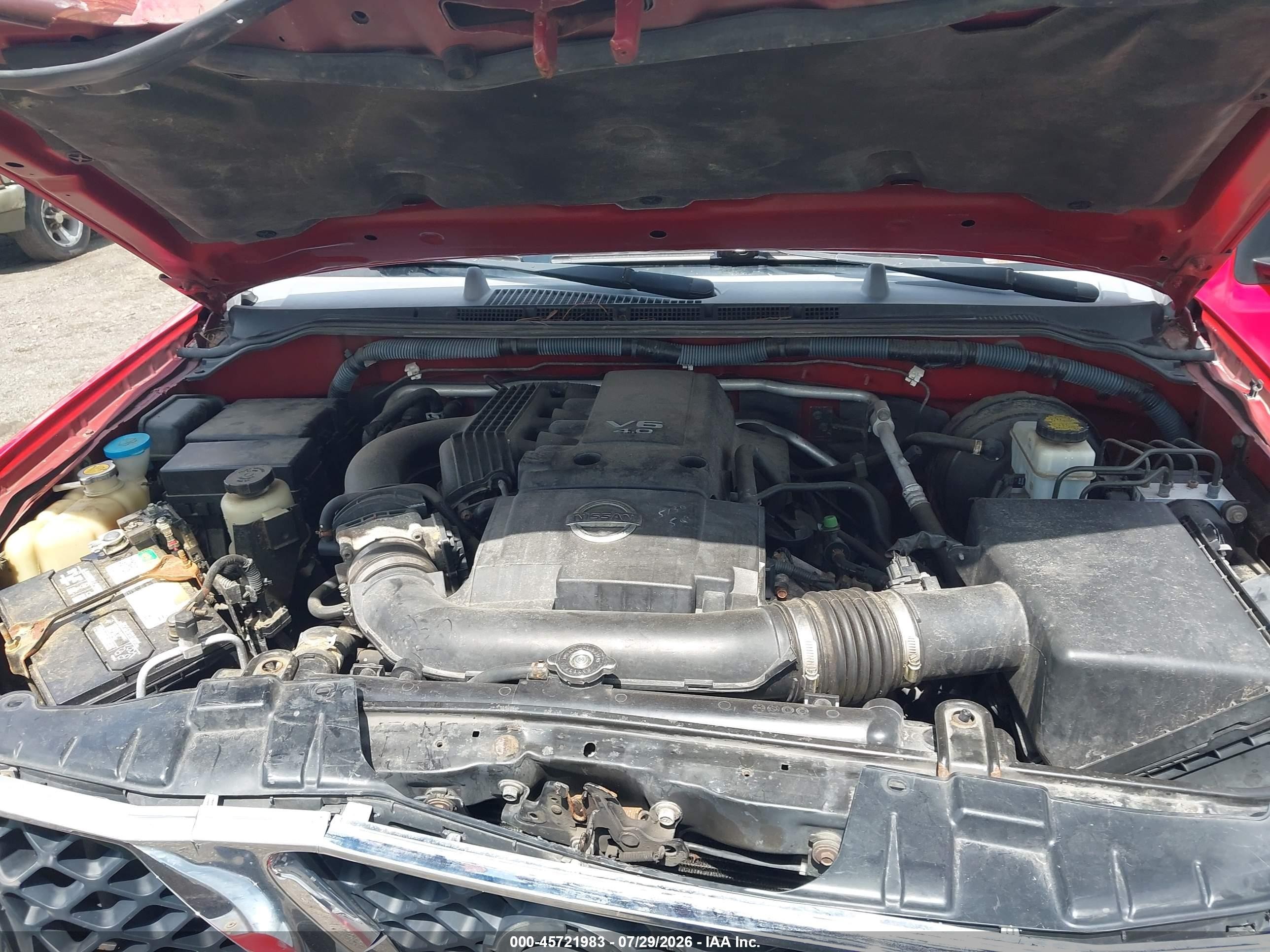 2007 Nissan Frontier Se Красный vin: 1N6AD06W67C437219