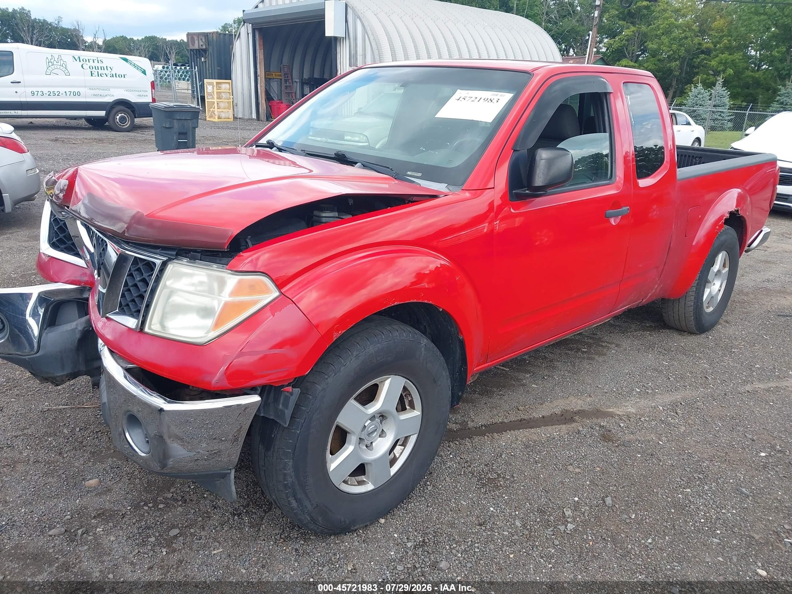 2007 Nissan Frontier Se Красный vin: 1N6AD06W67C437219