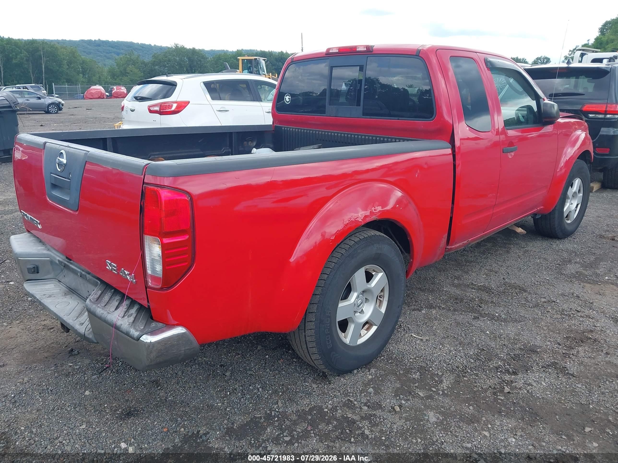 2007 Nissan Frontier Se Красный vin: 1N6AD06W67C437219