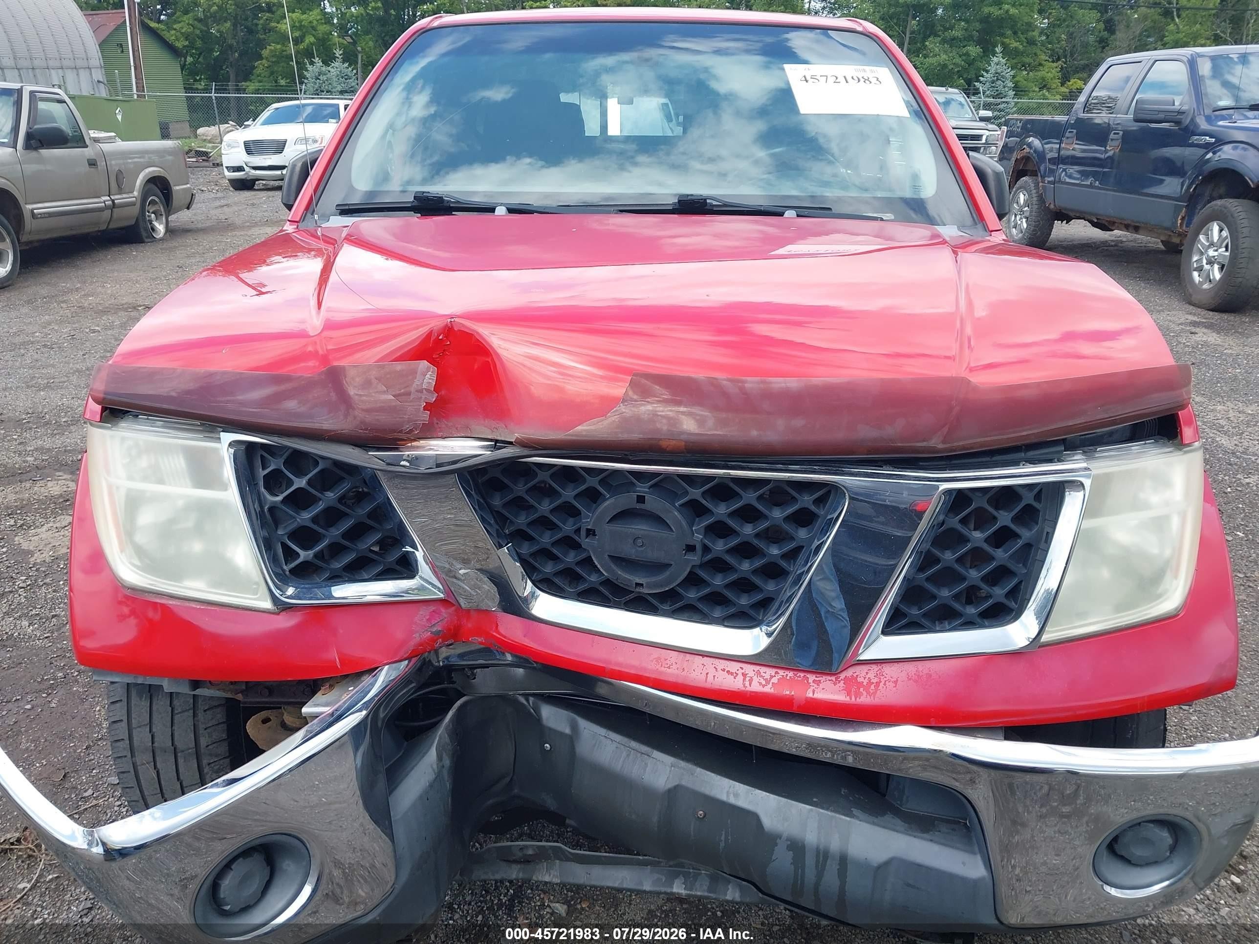 2007 Nissan Frontier Se Красный vin: 1N6AD06W67C437219
