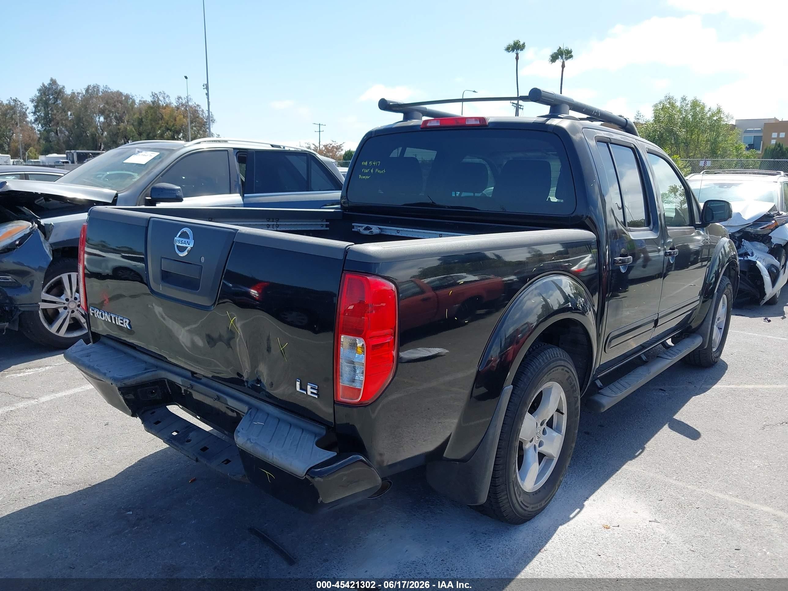 2005 Nissan Frontier 2wd Le Black vin: 1N6AD07U05C408518