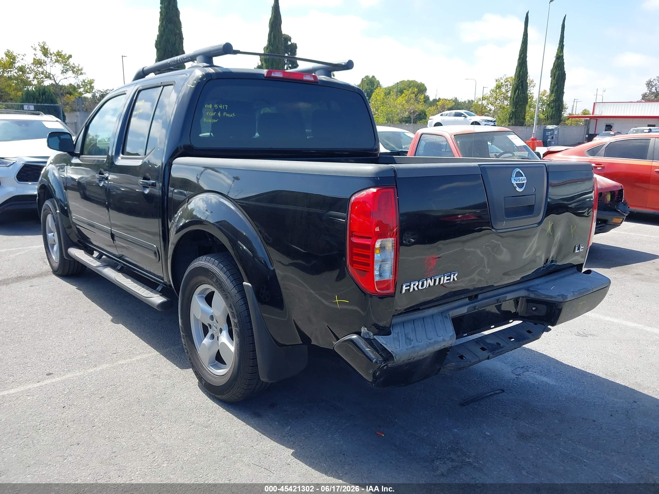 2005 Nissan Frontier 2wd Le Black vin: 1N6AD07U05C408518
