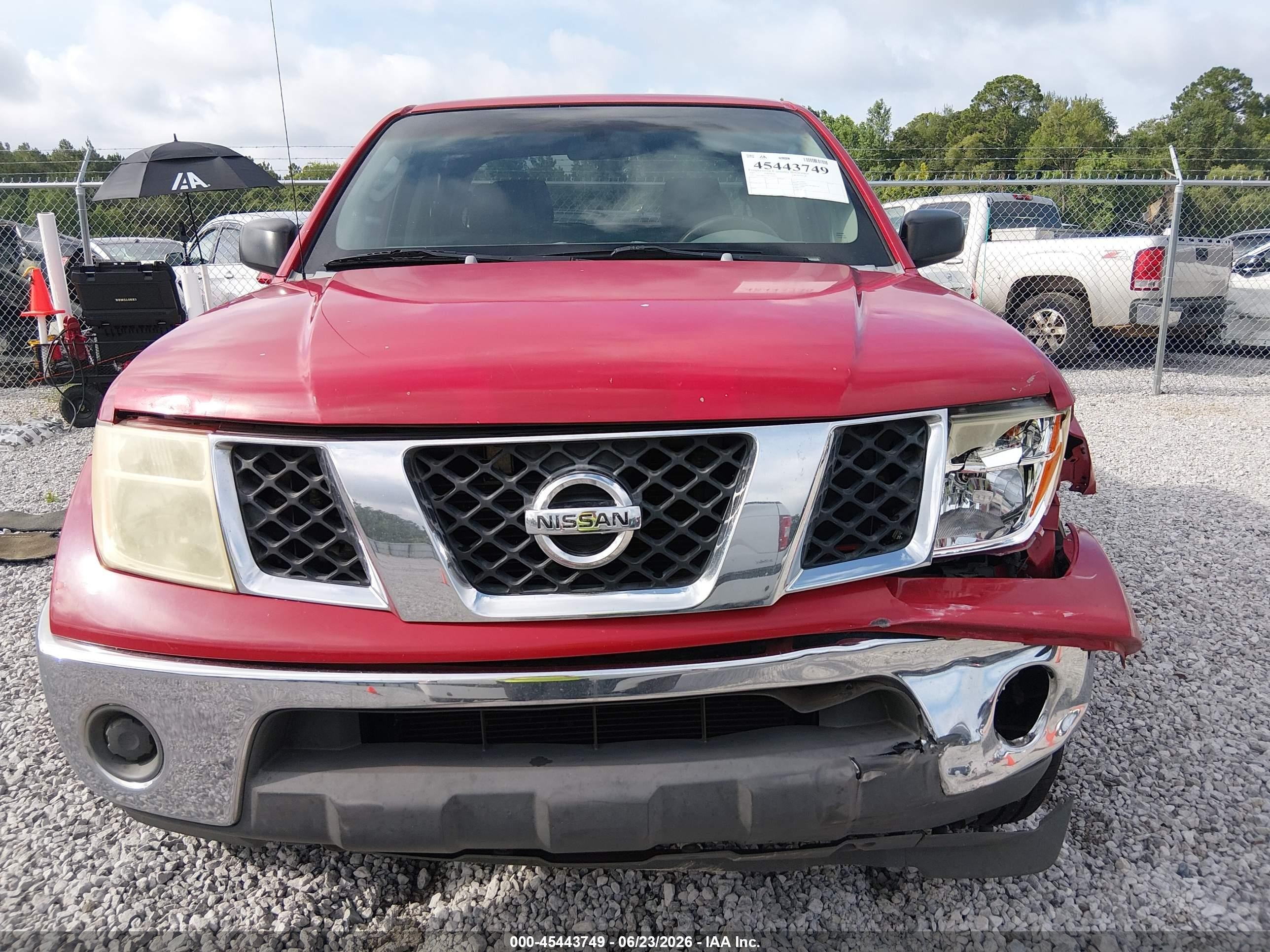 2007 Nissan Frontier Se Red vin: 1N6AD07U17C421250