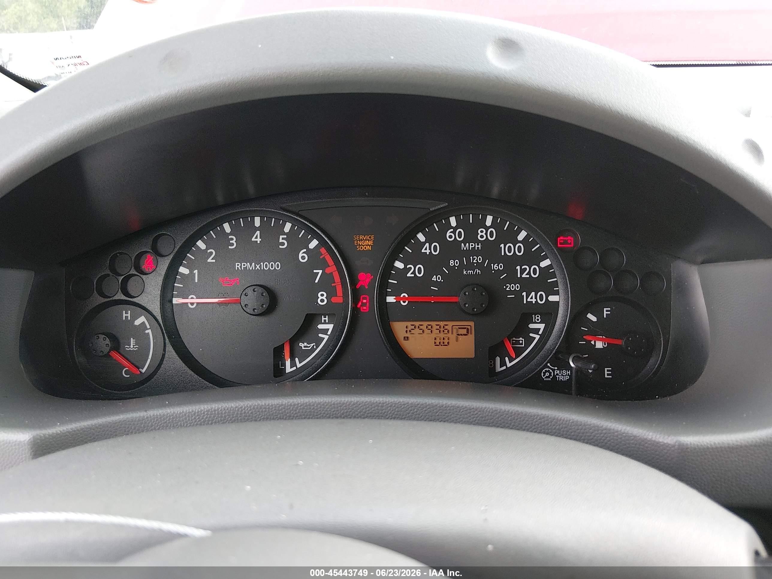 2007 Nissan Frontier Se Red vin: 1N6AD07U17C421250