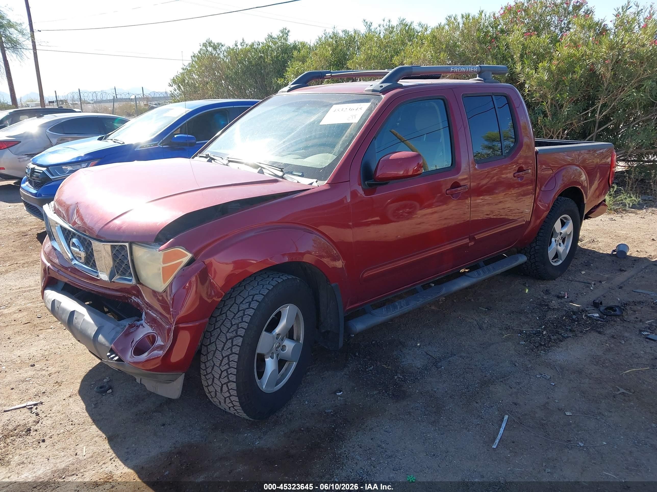 2007 Nissan Frontier Le Maroon vin: 1N6AD07U17C425847