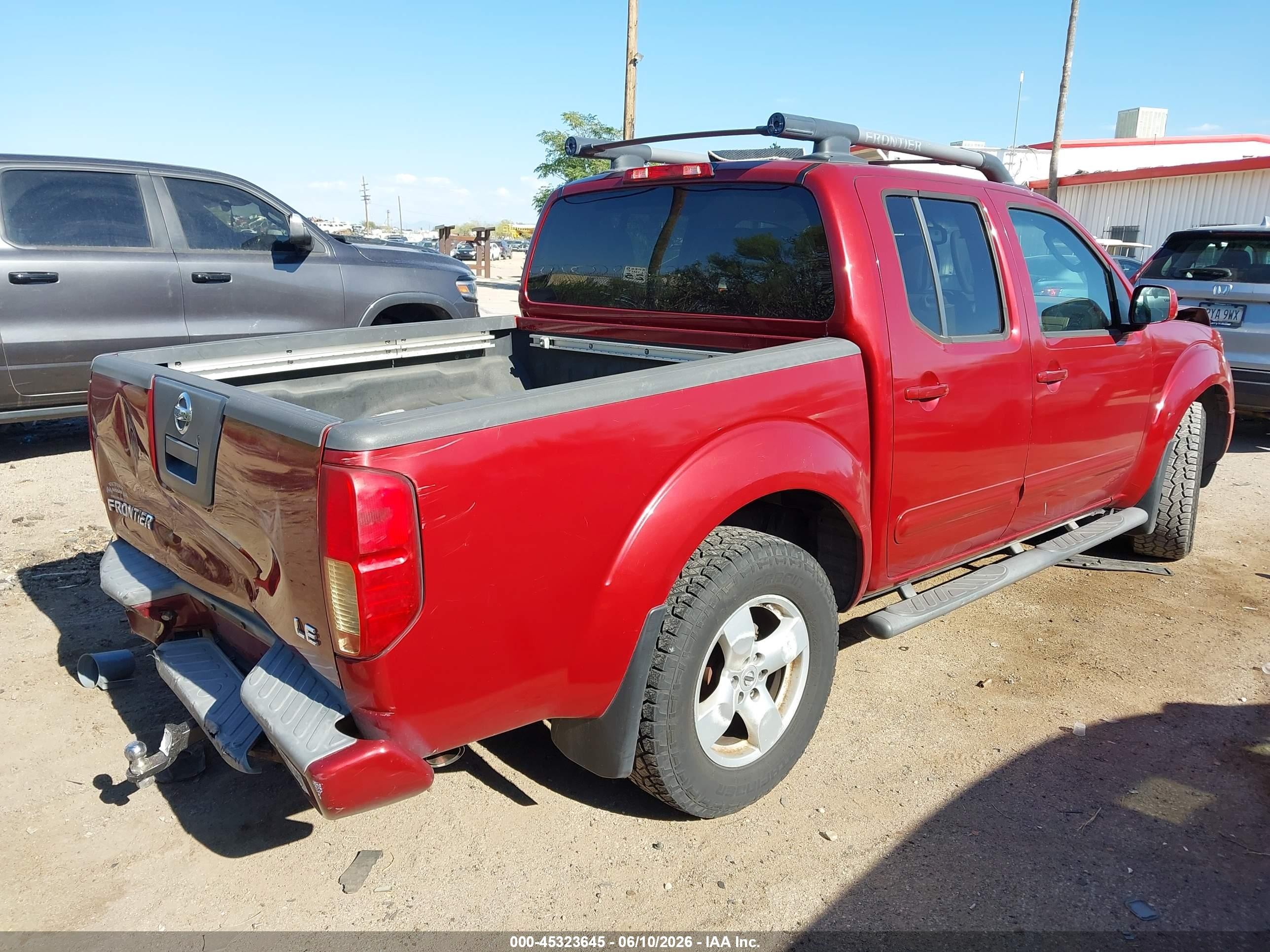 2007 Nissan Frontier Le Maroon vin: 1N6AD07U17C425847