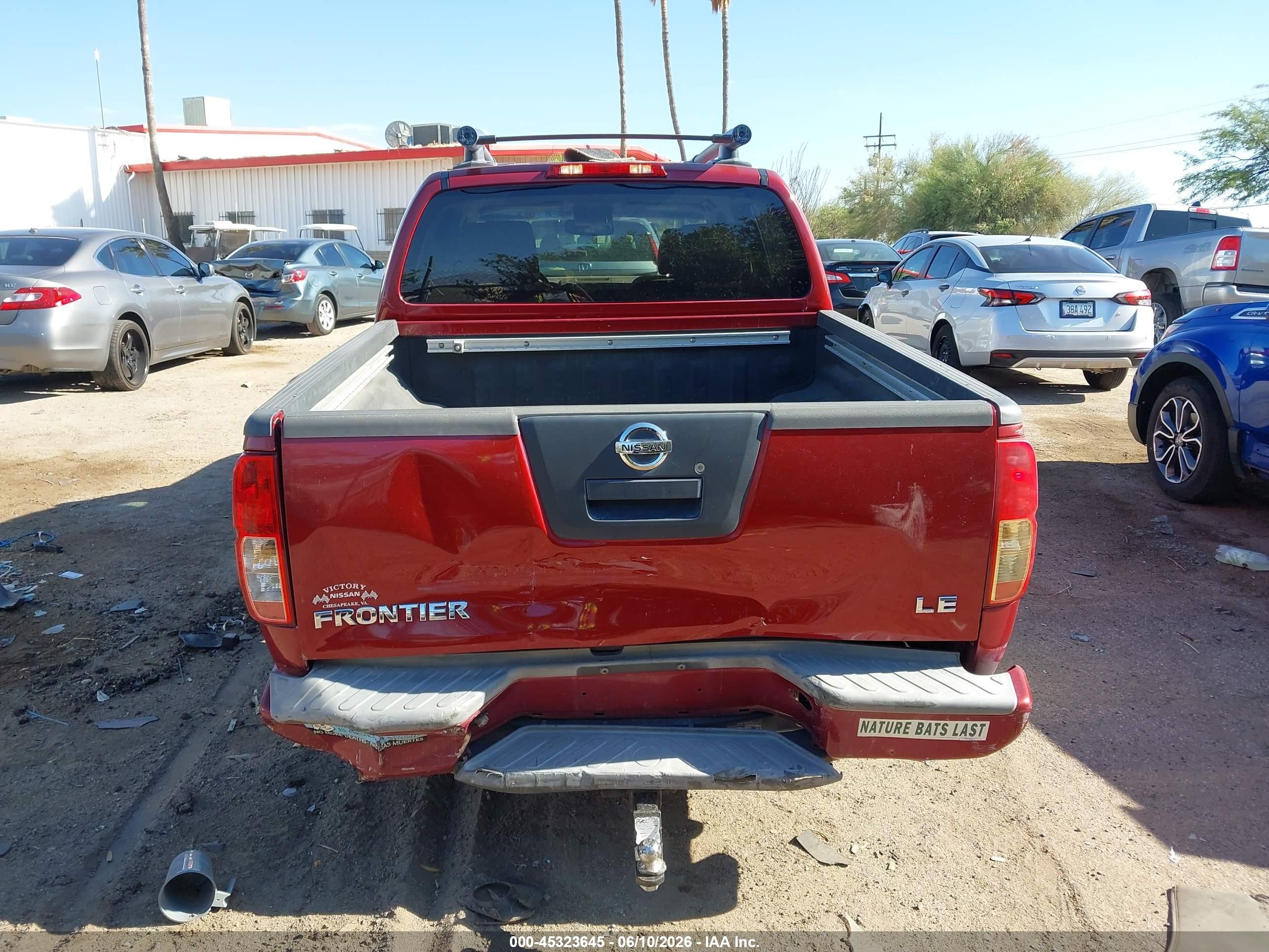 2007 Nissan Frontier Le Maroon vin: 1N6AD07U17C425847